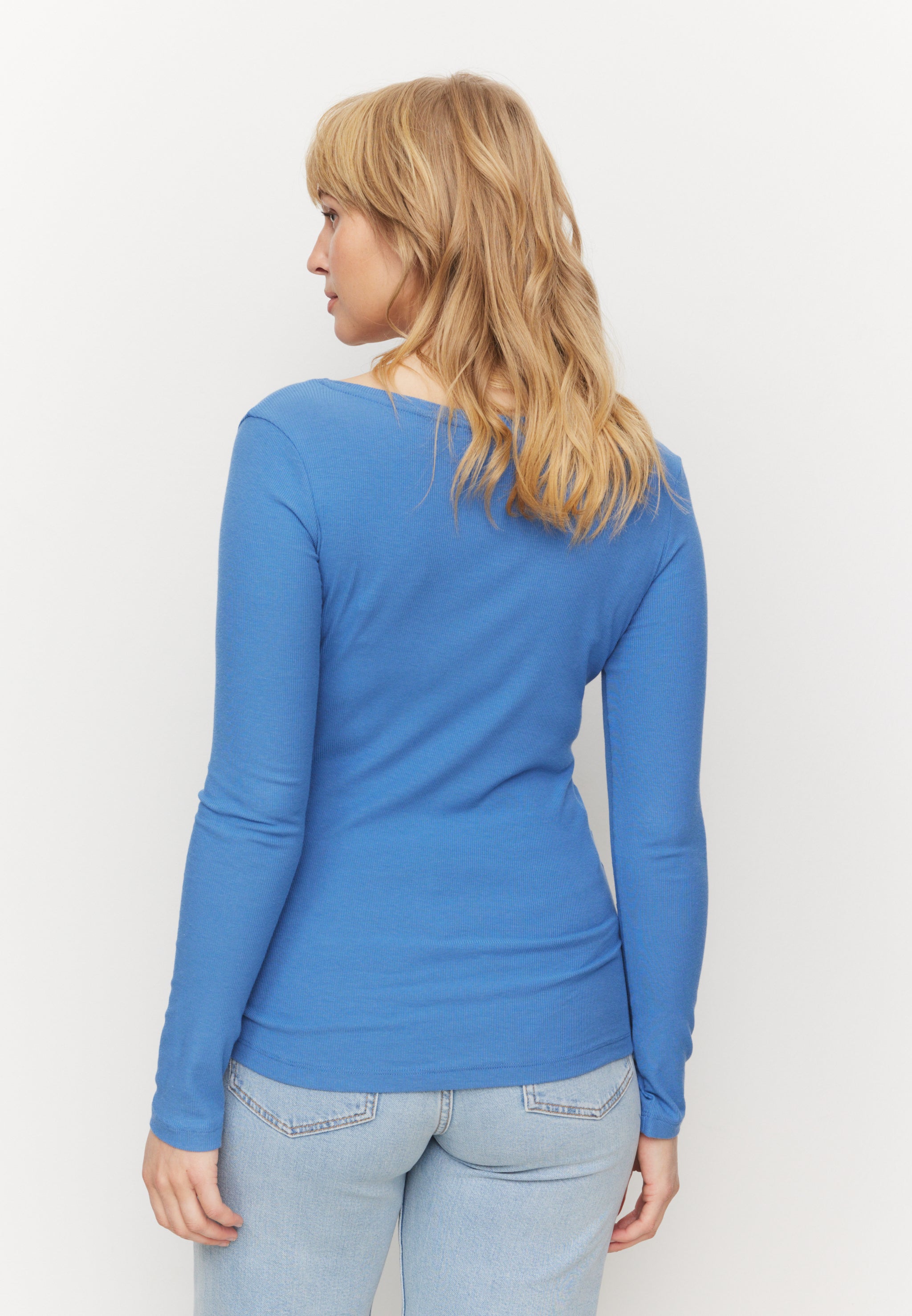 Recolution Senna maglia manica lunga blu costina