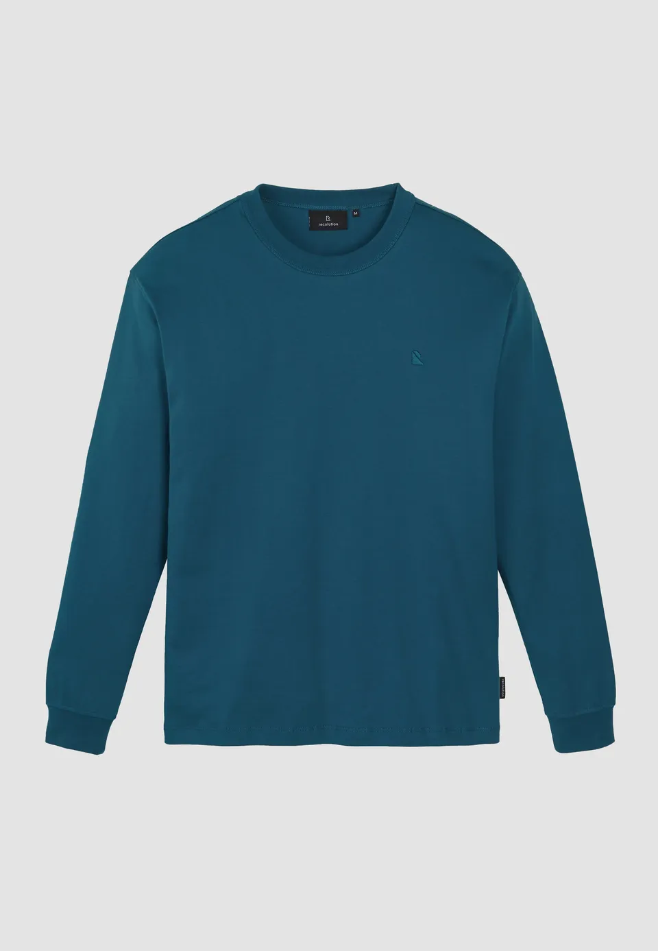 Recolution Papaya maglia manica lunga cotone teal