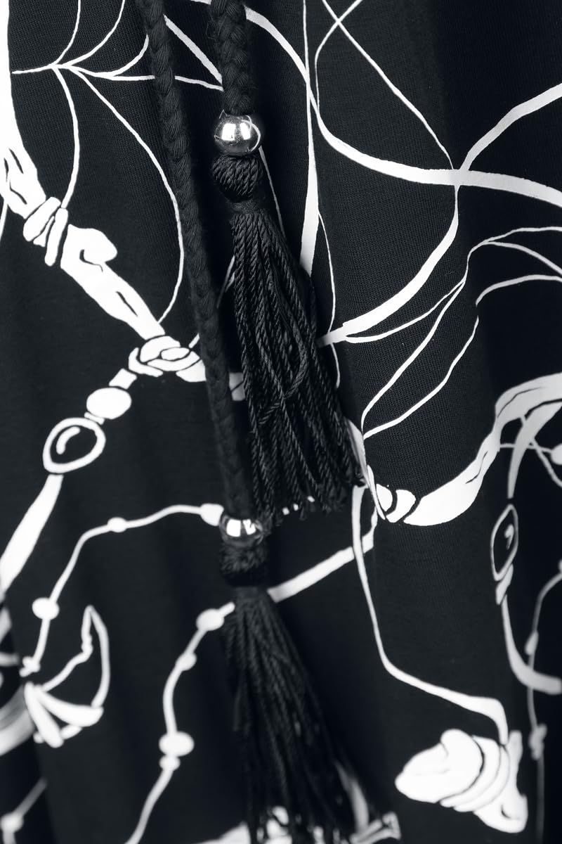 Gothicana by EMP Maxi Abito Nero Morbido Donna Gotico