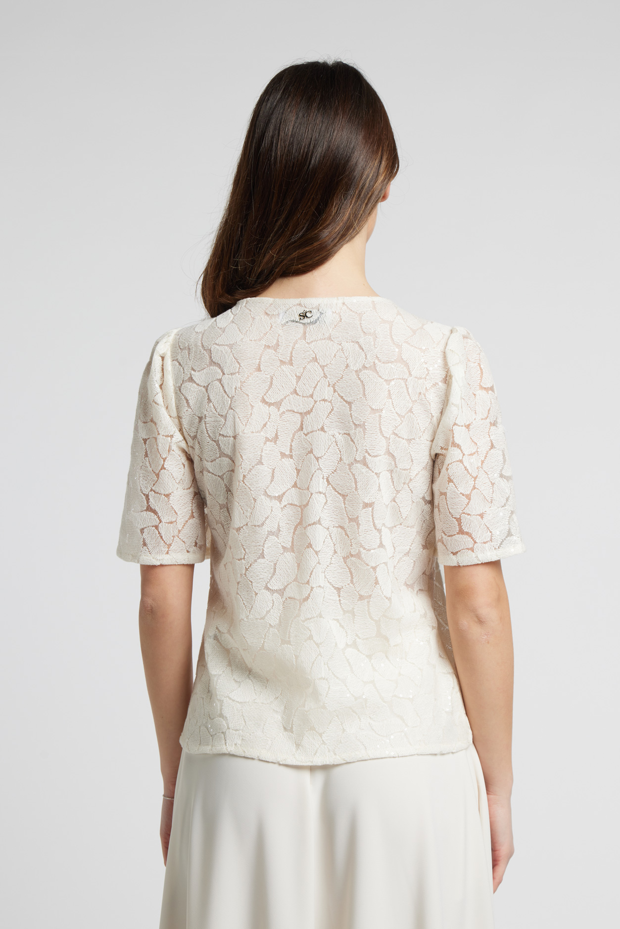 Sarah Chole casacca fiocco bicolore leggera