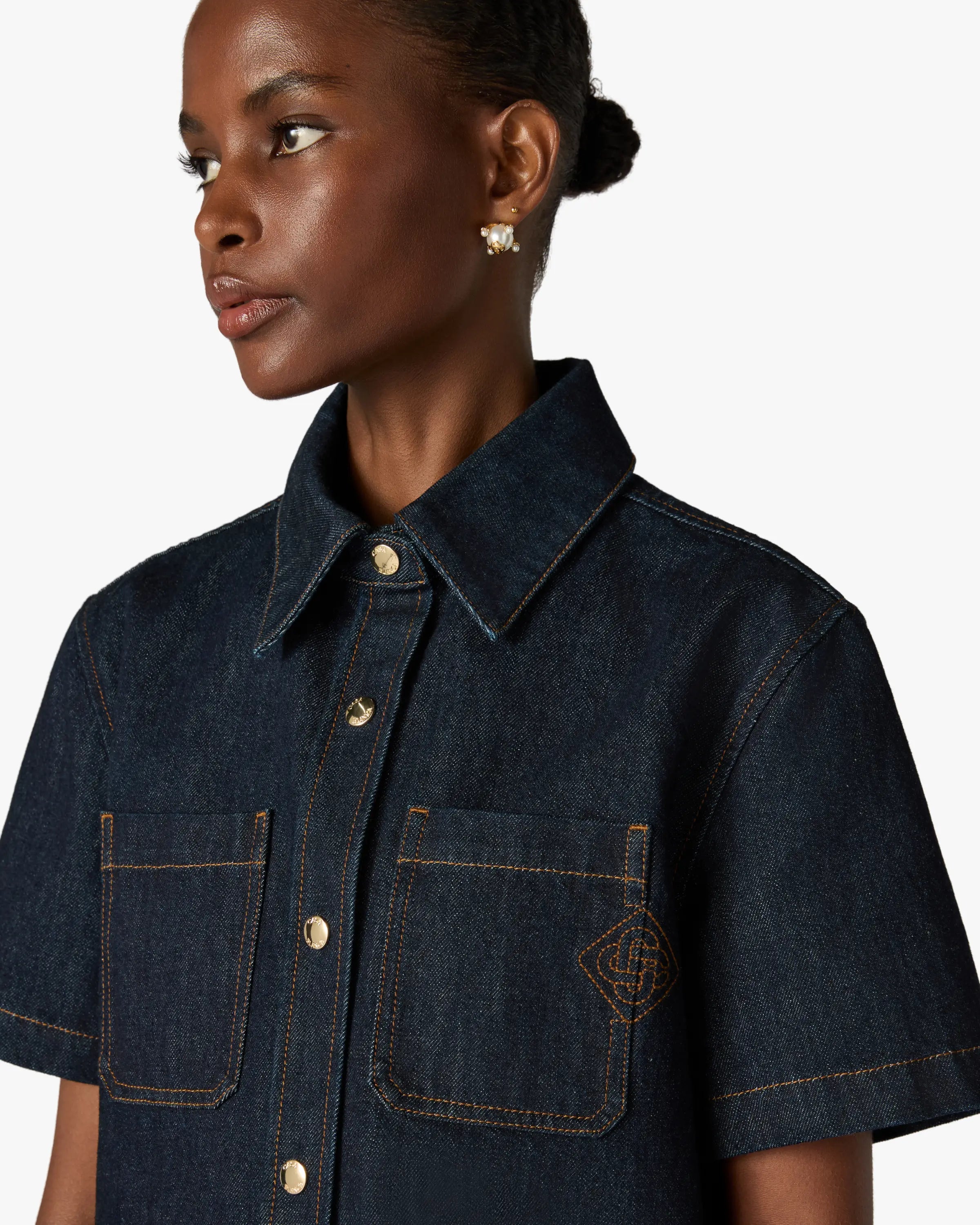 Casablanca Raw Denim camicia donna cotone indaco
