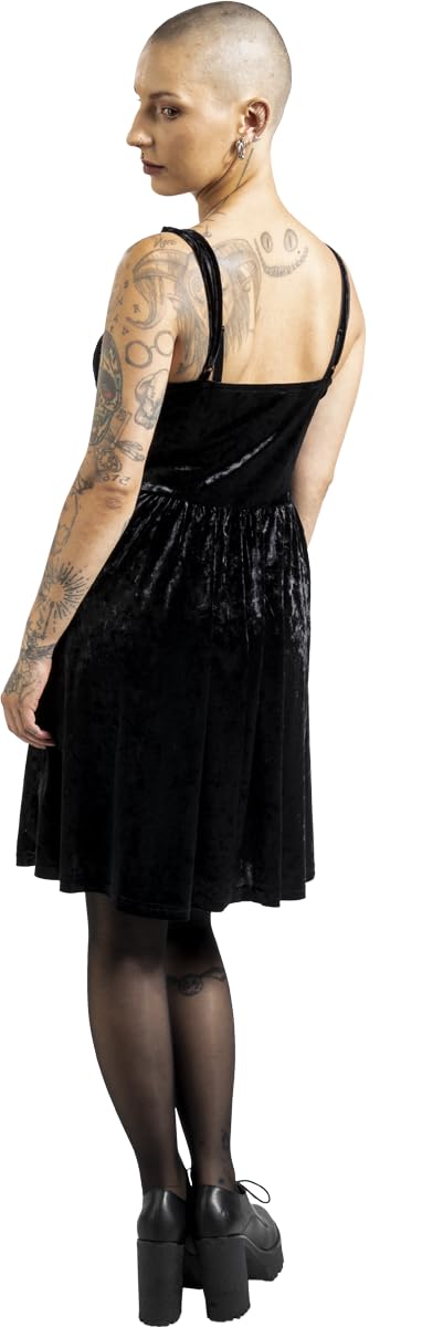 Gothicana by EMP Abito Corto Nero Ricamo Petto XXL