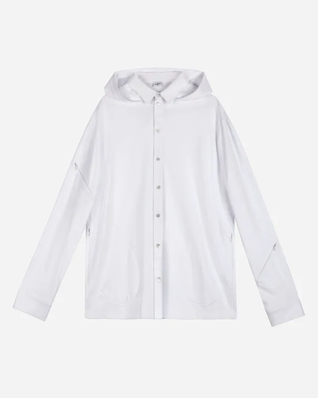 Noskra Satori camicia con cappuccio bianca cotone