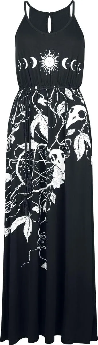 Gothicana by EMP Maxi Abito Nero Morbido Donna Gotico