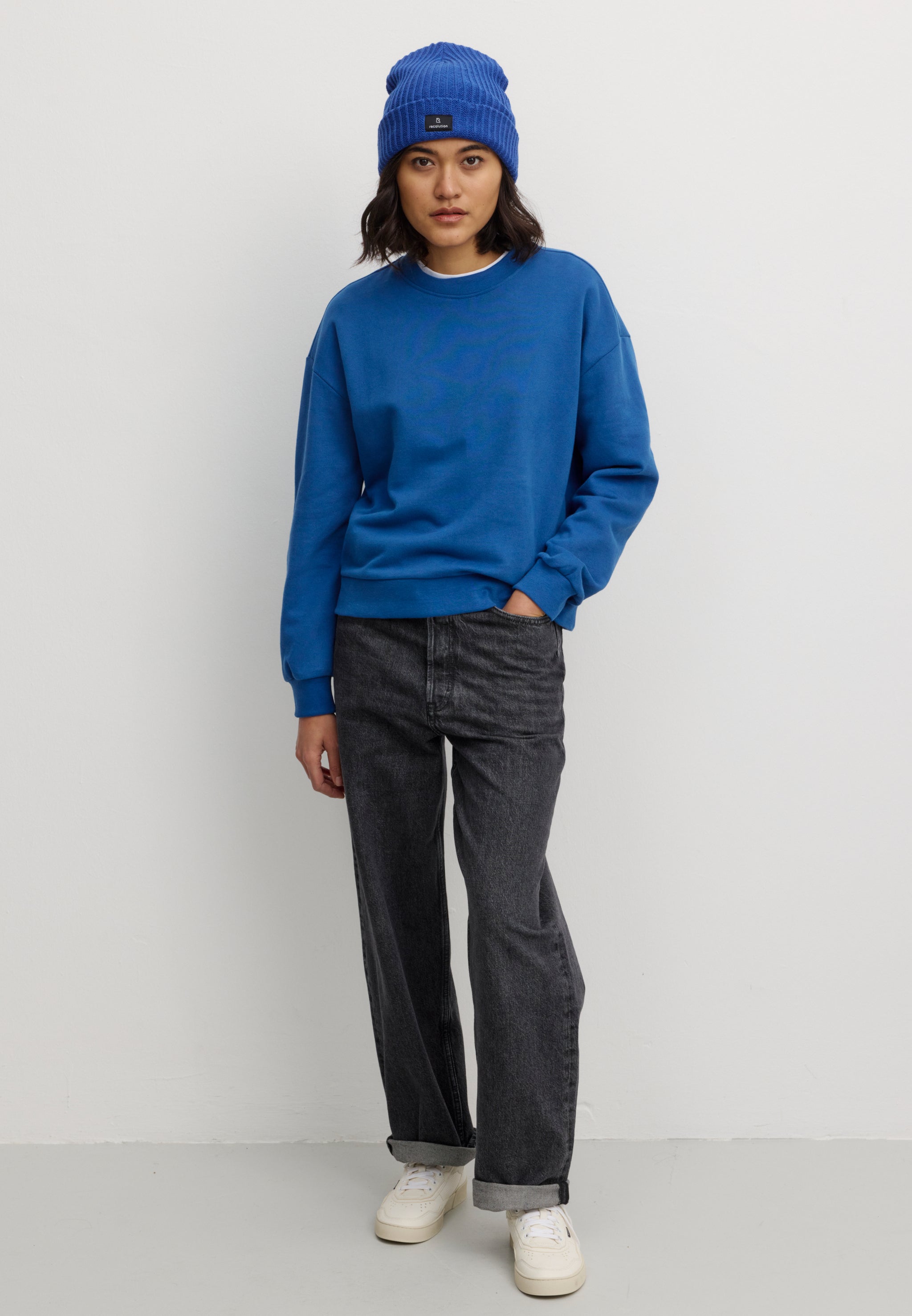 Recolution NERINE felpa lapis blue cotone bio loose fit