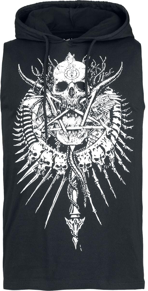 Gothicana by EMP canotta nera con cappuccio gotica