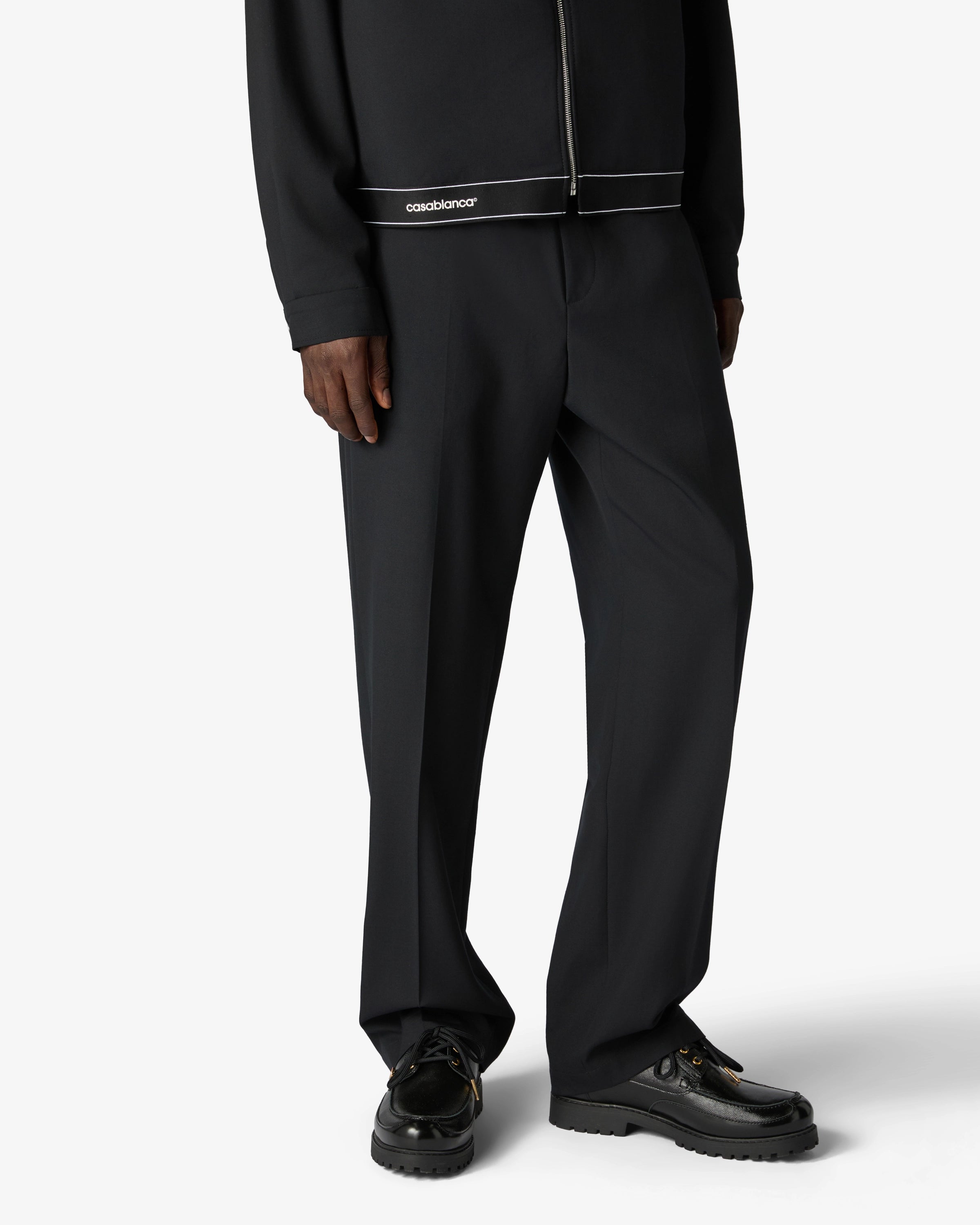 Casablanca Sports pantaloni neri lana asciutti