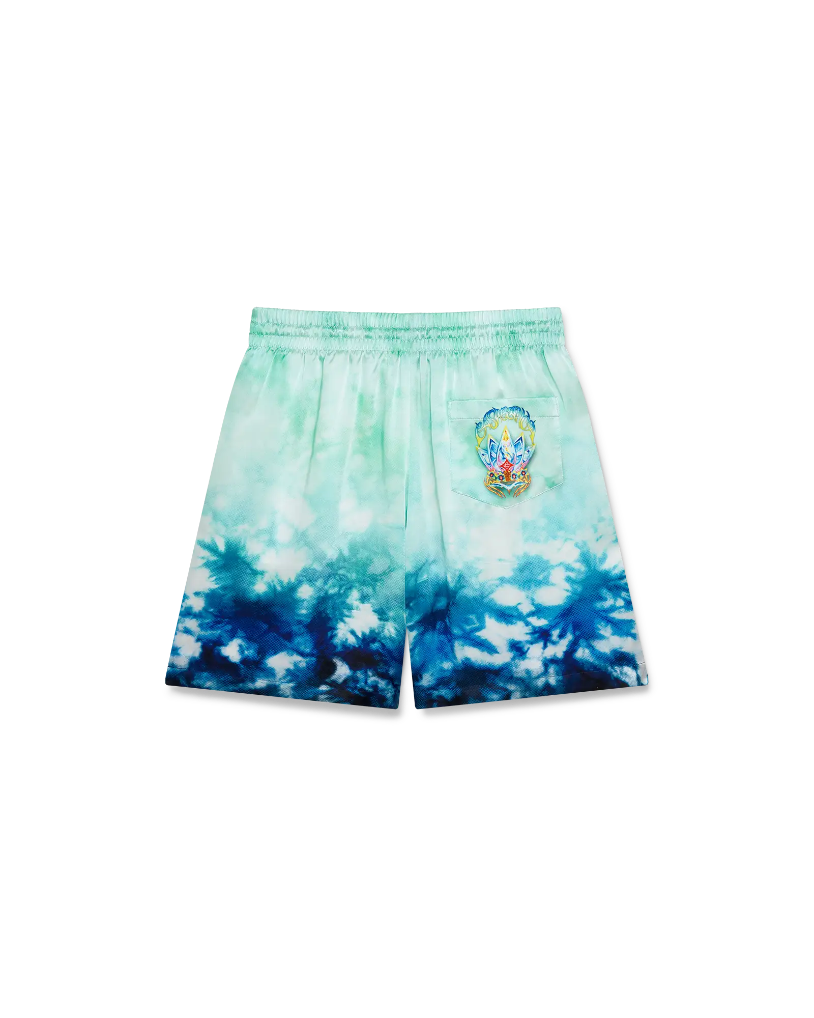 Casablanca Surf Lotus shorts seta blu multicolore