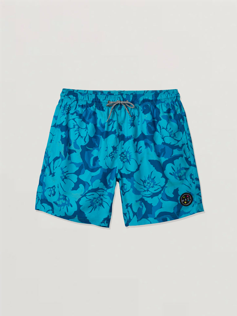 Maui and Sons Fault Line costume mare uomo blu floreale