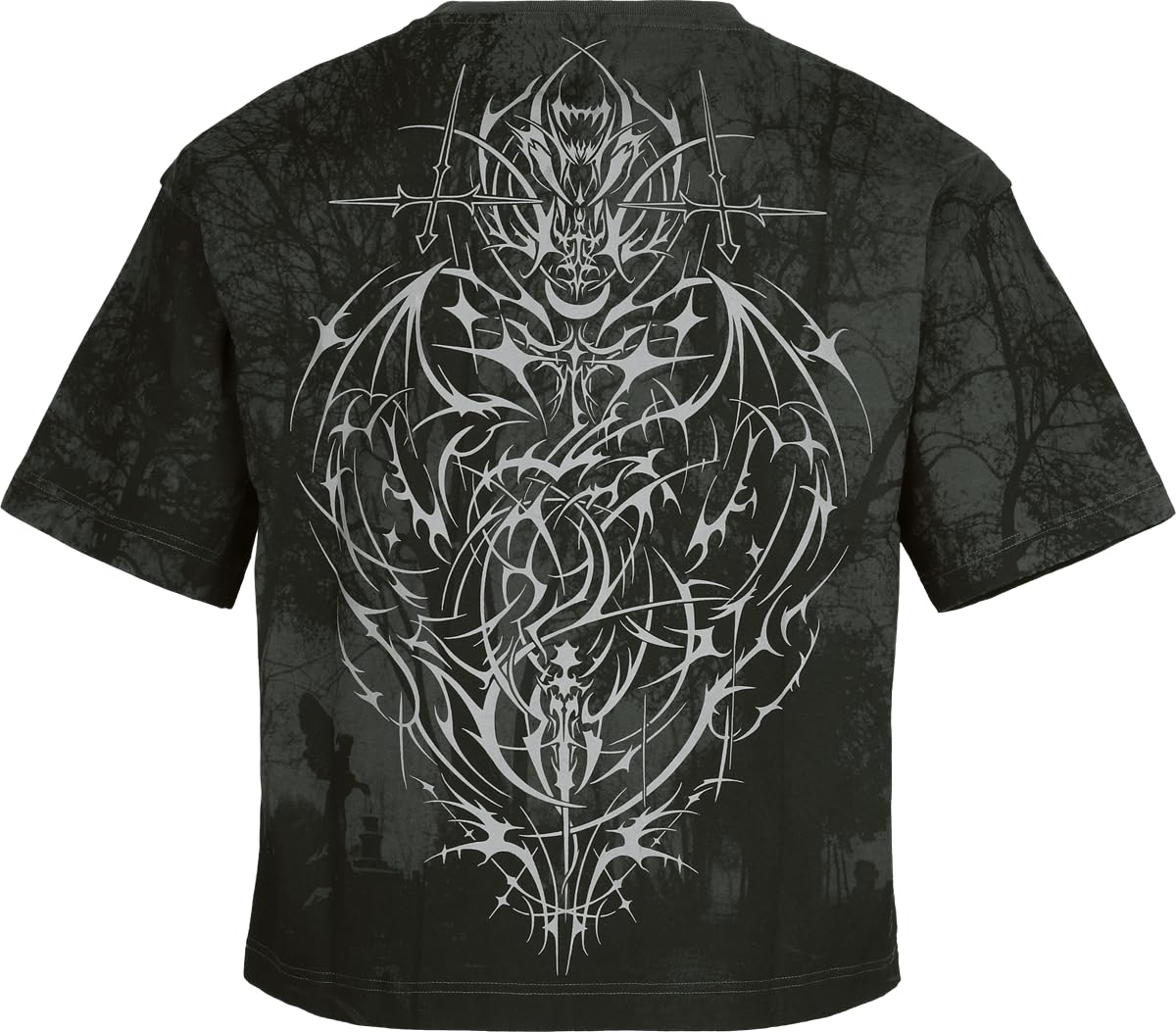 Gothicana by EMP T-Shirt Uomo Grigio Scuro L All-Over