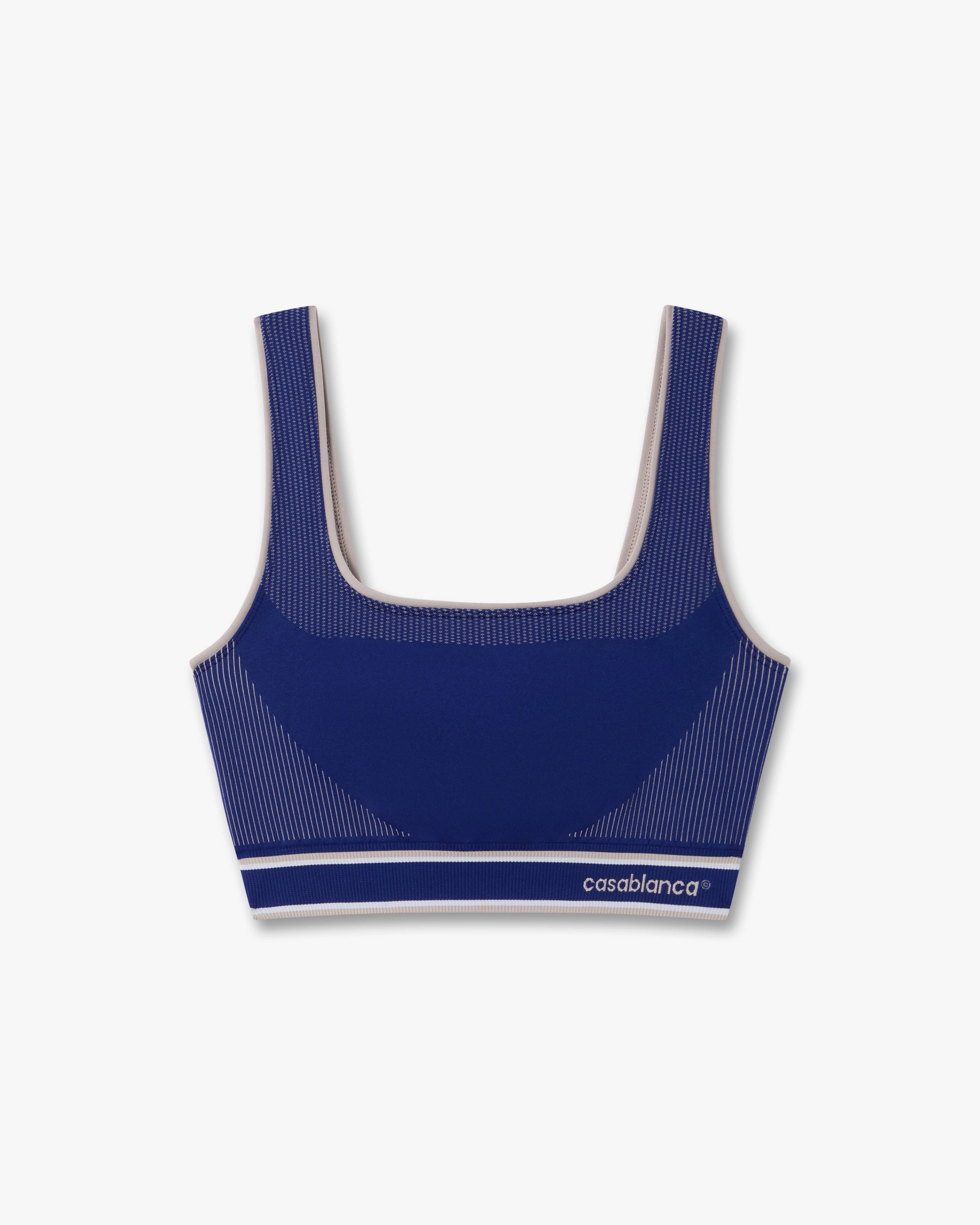 Casablanca bralette sportiva blu senza cuciture elasticizzata