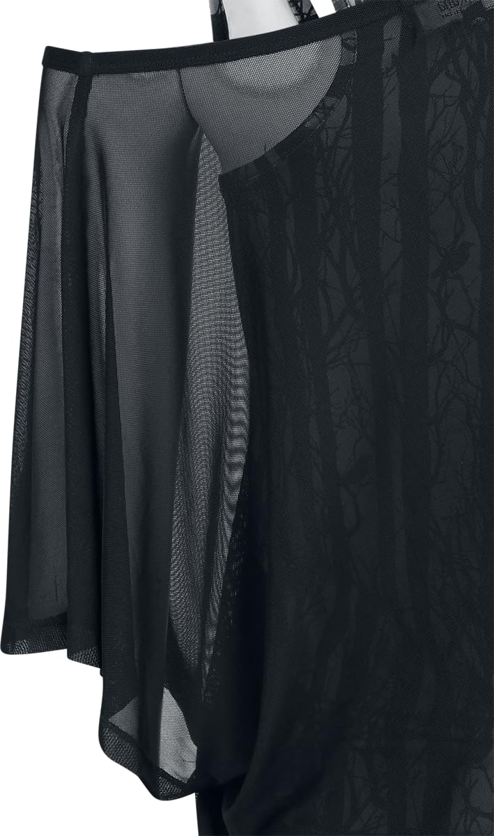 Gothicana by EMP Set T-Shirt e Top Neri Stampa Foresta