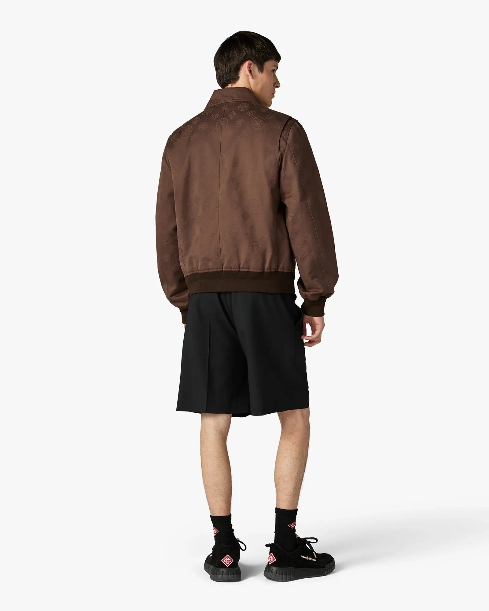 Casablanca Monogram blouson marrone cotone zip