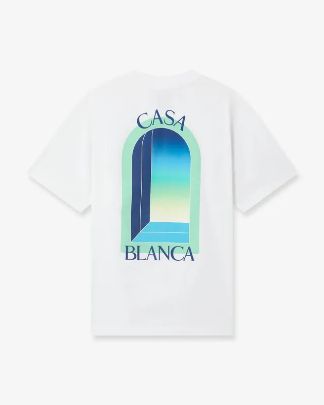 Casablanca L'Arche T-Shirt Bianco Menta Cotone