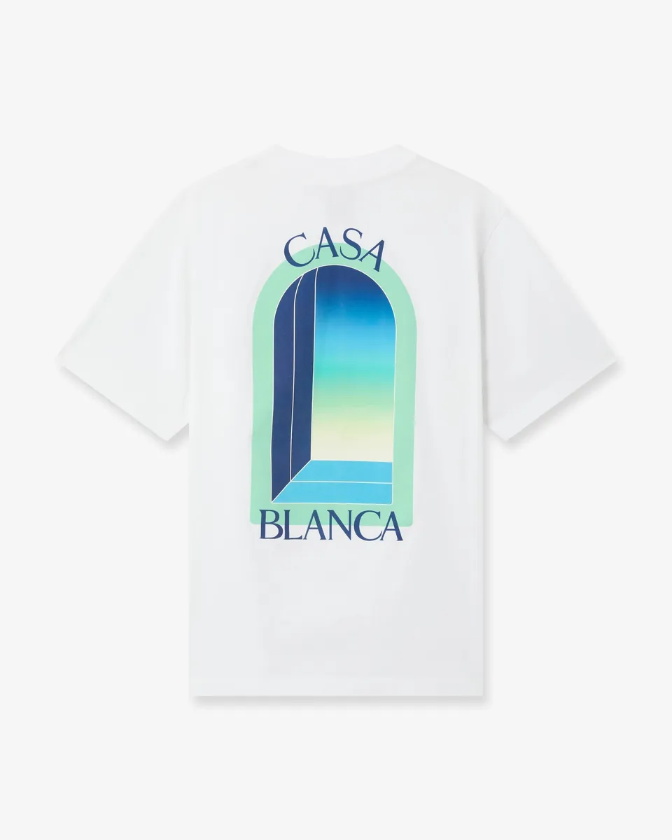 Casablanca L'Arche T-Shirt Bianco Menta Cotone