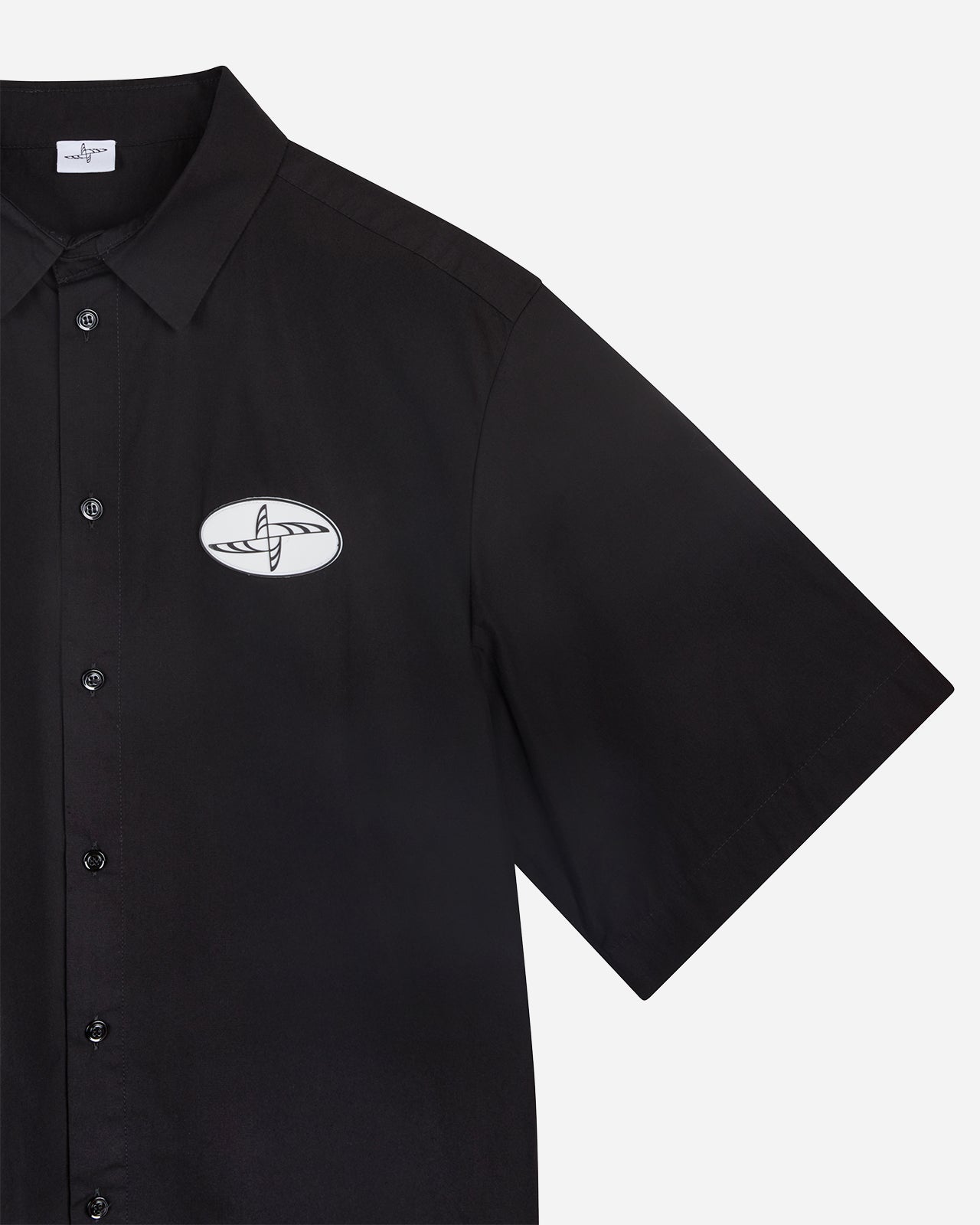 Noskra Logo Shirt Black camicia nera cotone