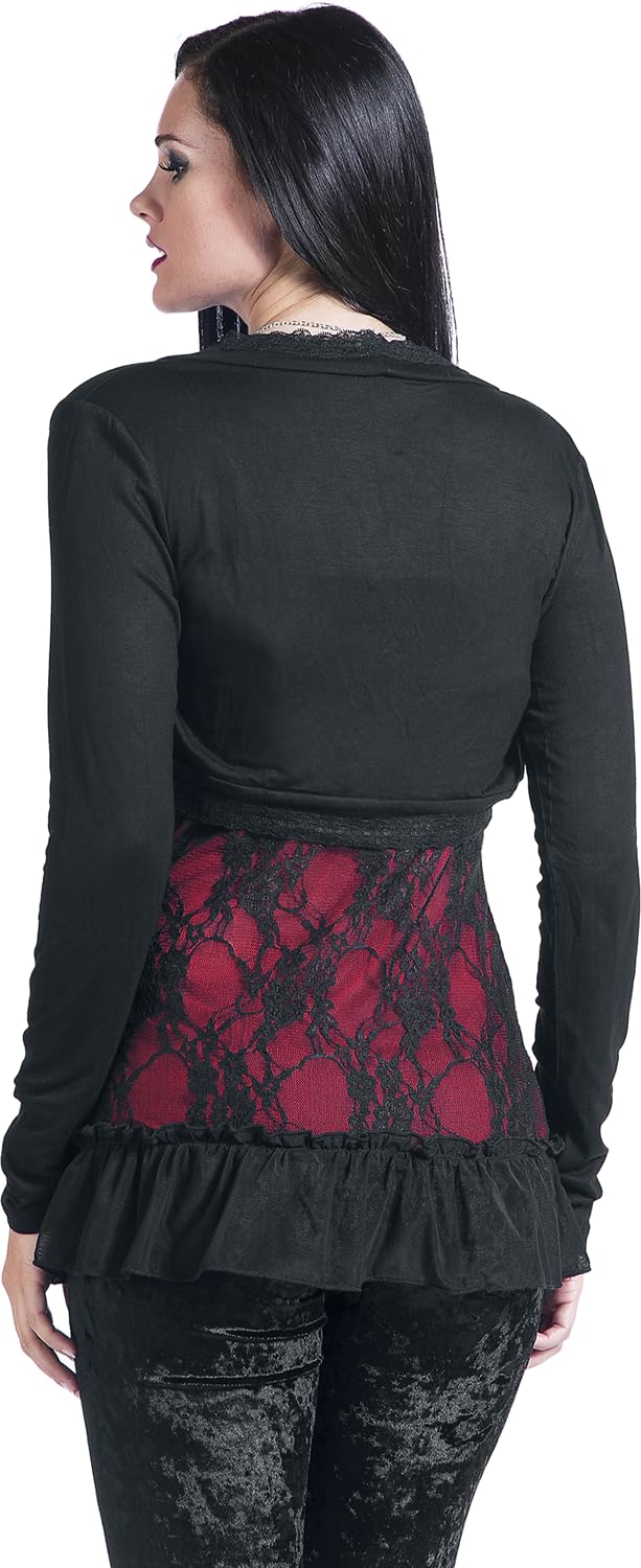 Gothicana by EMP Bolero Nero Pizzo Giacca Taglia S Gotico