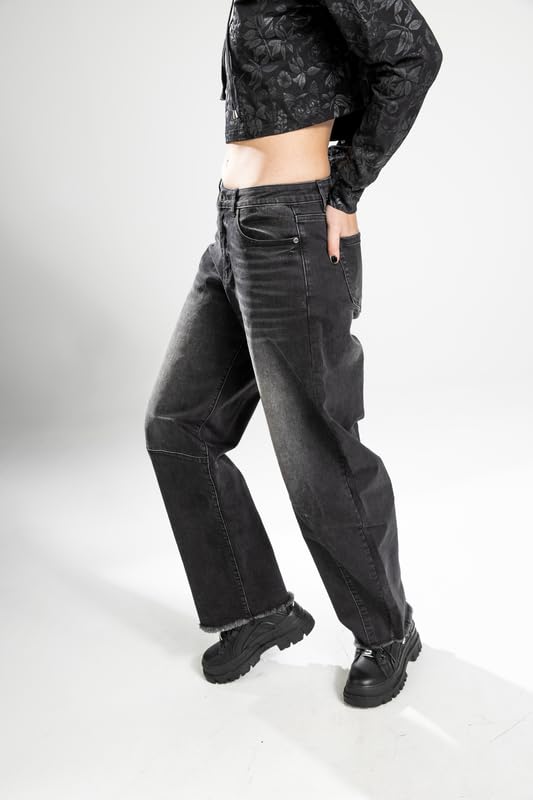 Gothicana by EMP Jeans Neri Barrel Fit 29W/32L corporate goth