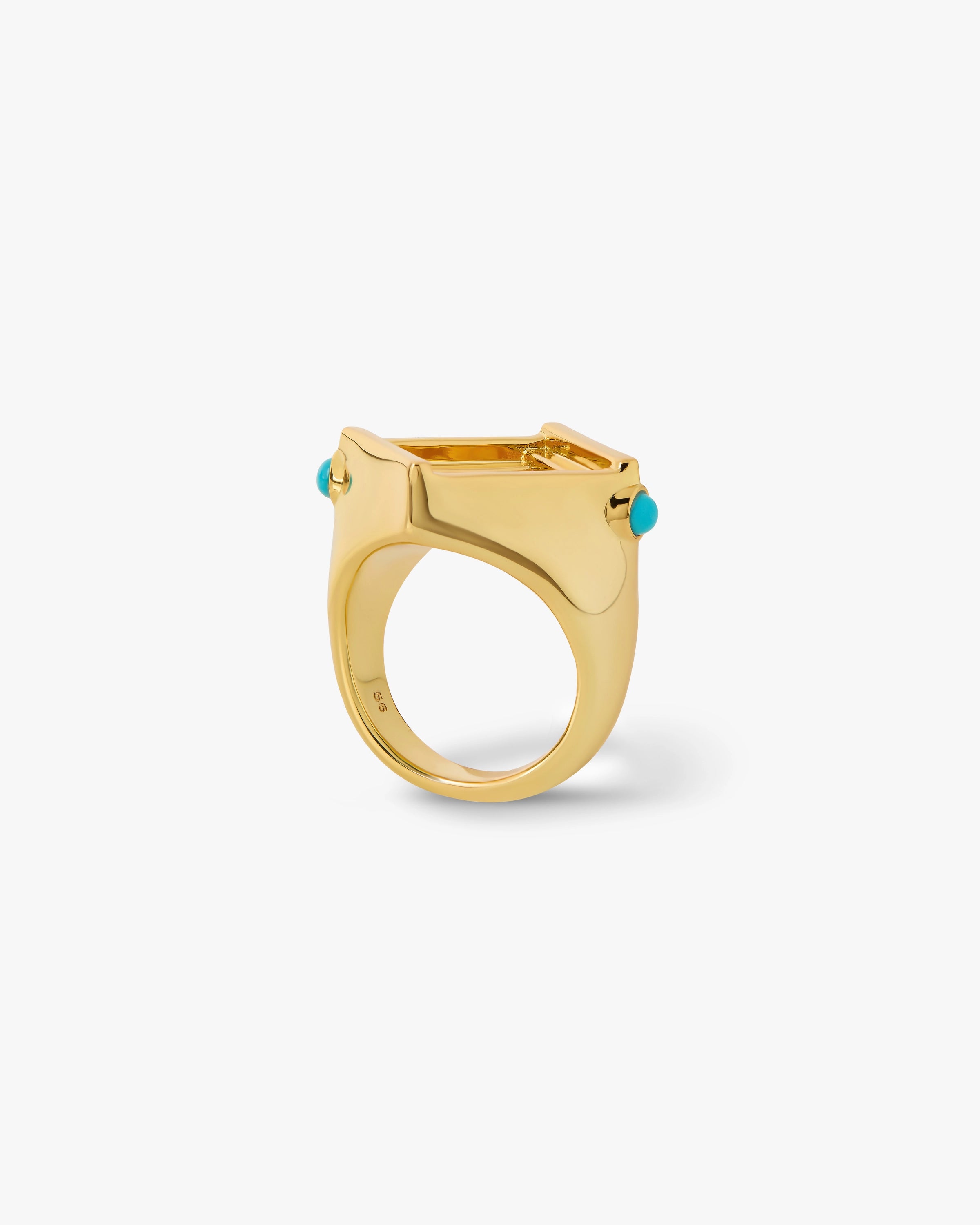 Casablanca Wrapped anello oro verde turchese