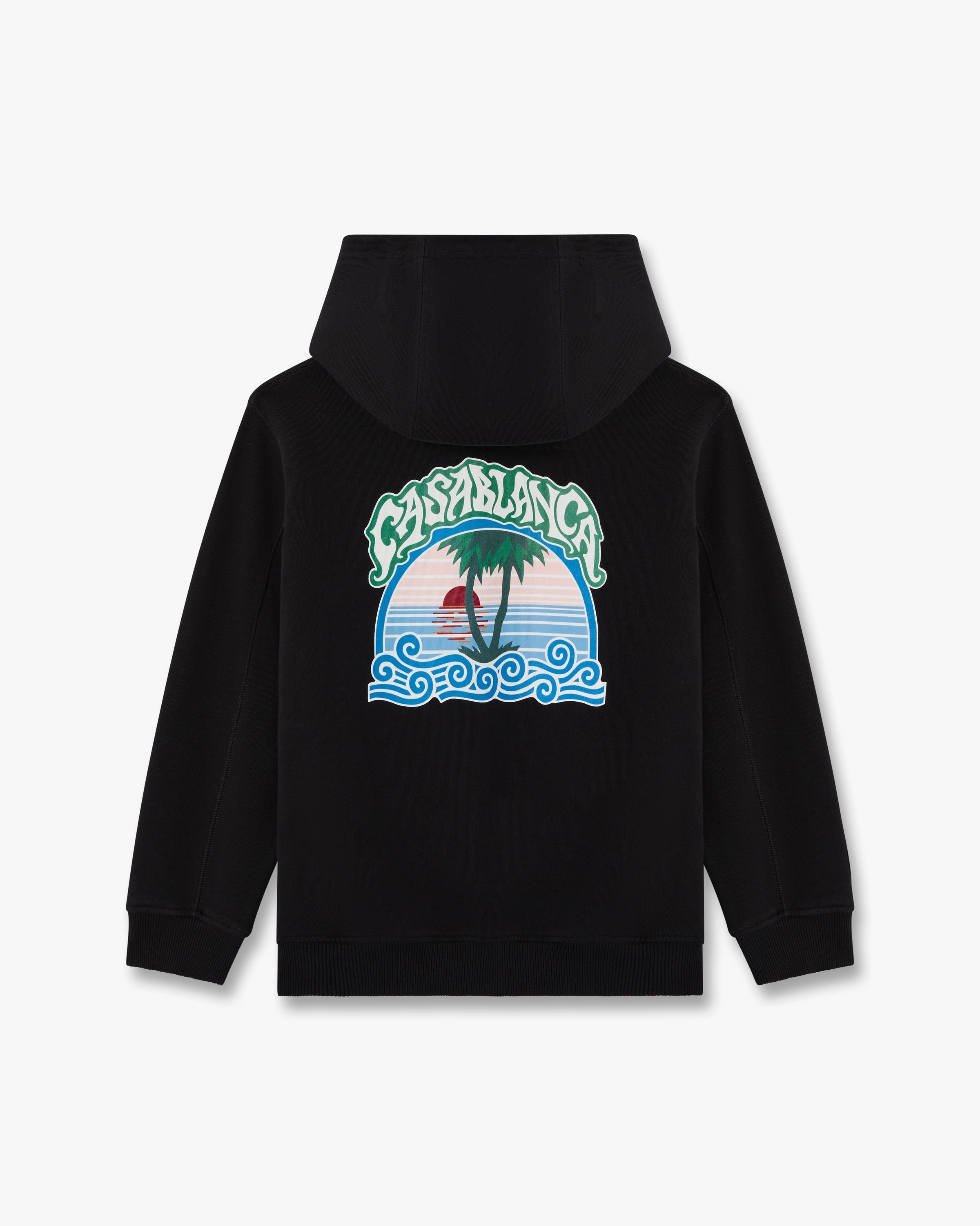 Casablanca Palm Tree felpa bambino nera con cappuccio