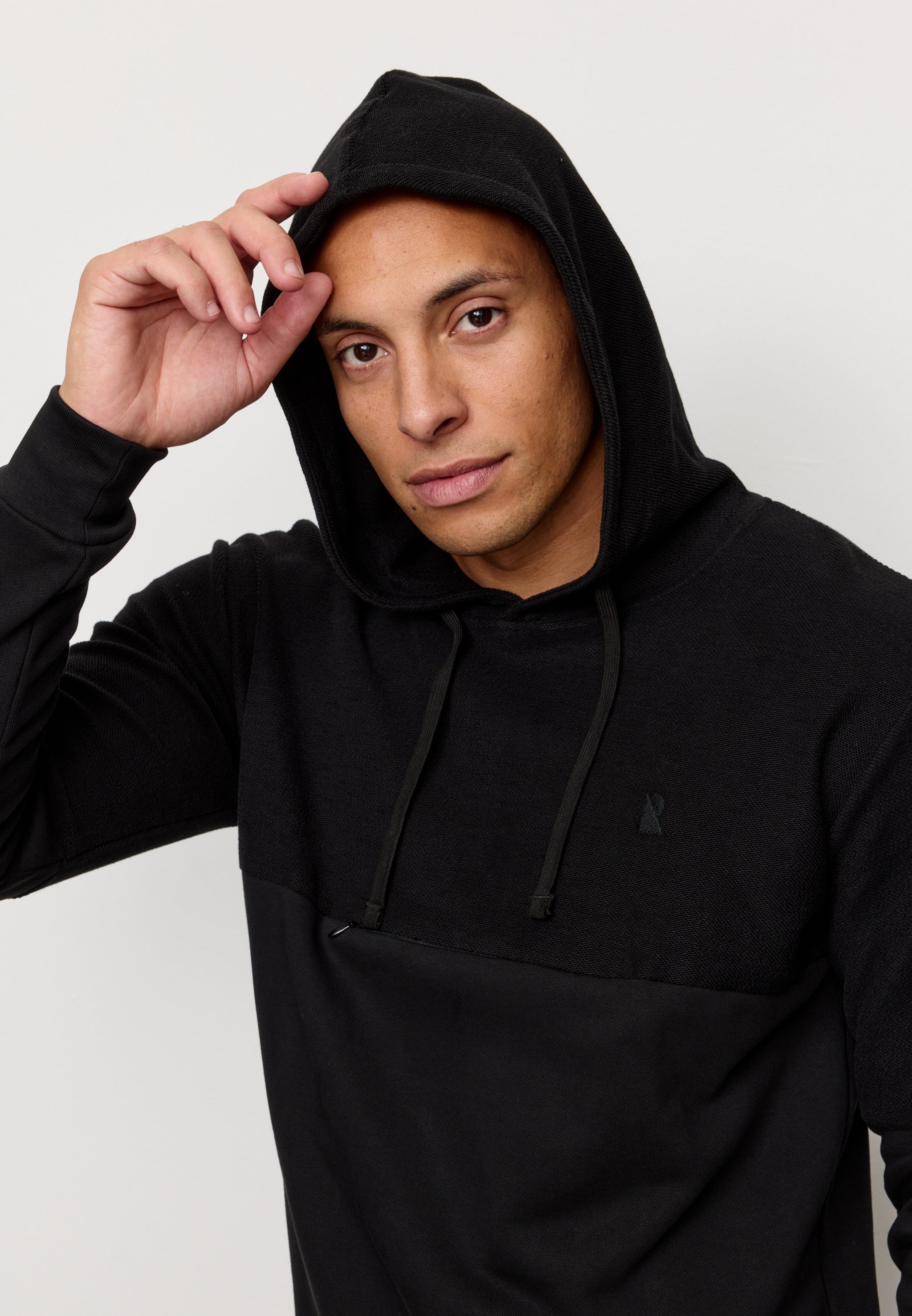Recolution Ivy felpa cappuccio nera cotone bio