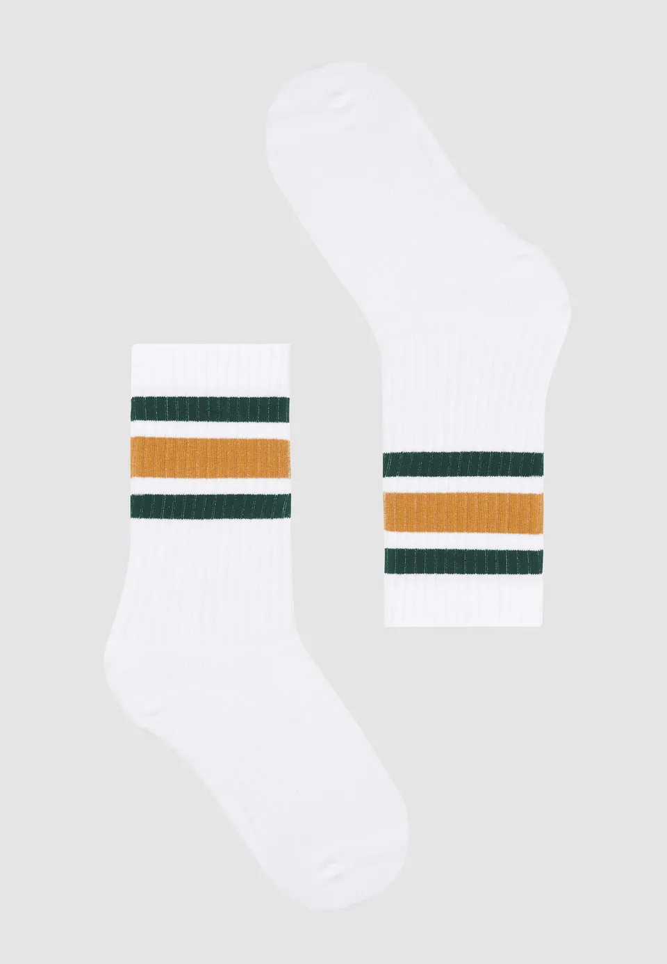 Recolution Bergenia Stripes calzini tennis bianchi a righe