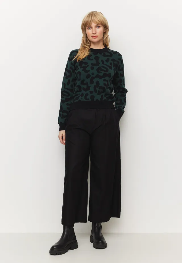 Recolution Pistia Leo pullover donna verde cotone bio