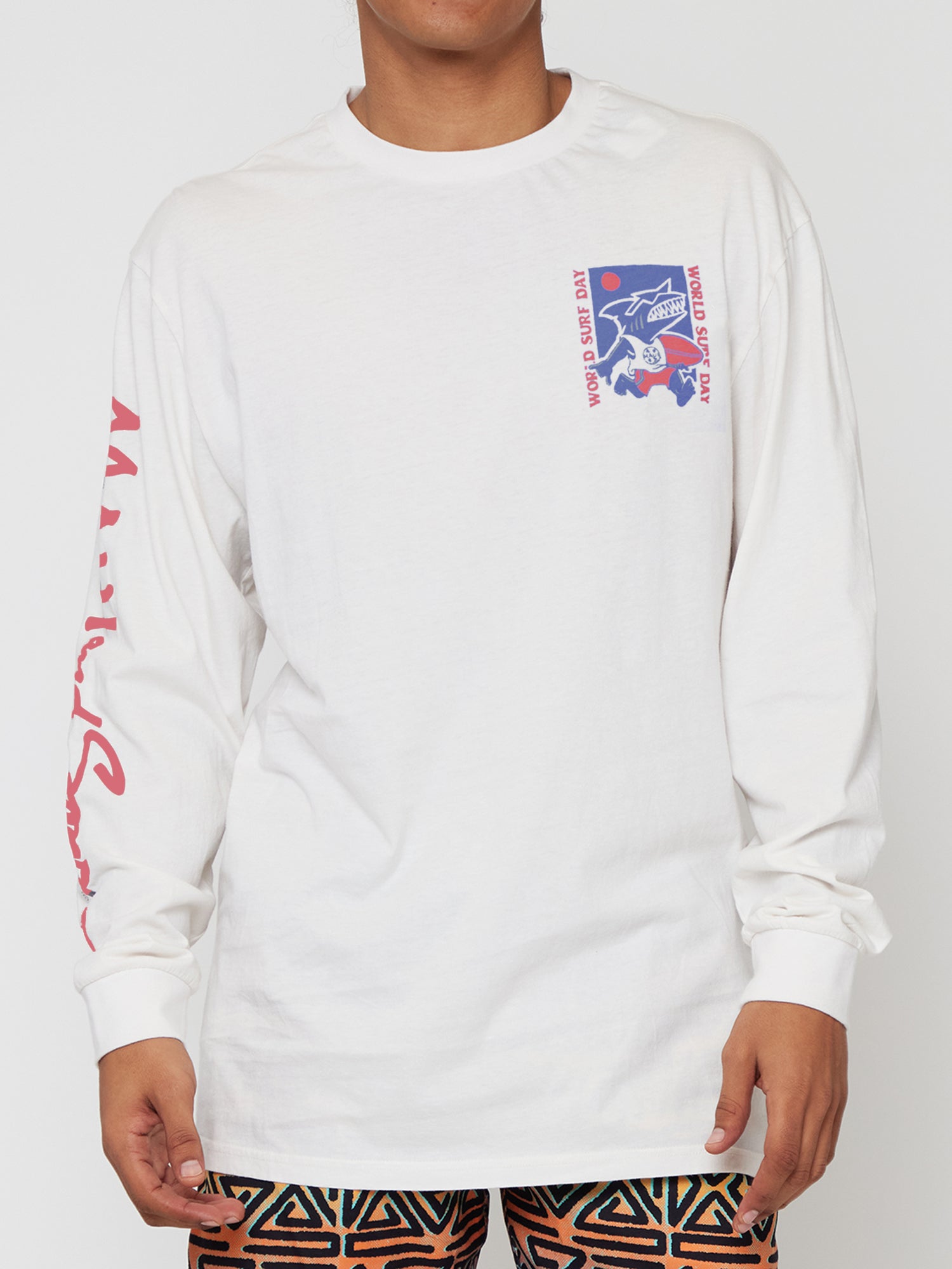 Maui and Sons World Surf maglia manica lunga blanc de blanc cotone