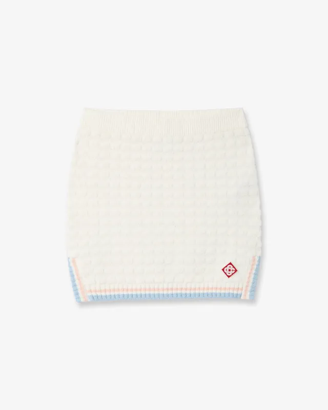 Casablanca Boucle Tennis Gonna Mini Bianca Slim