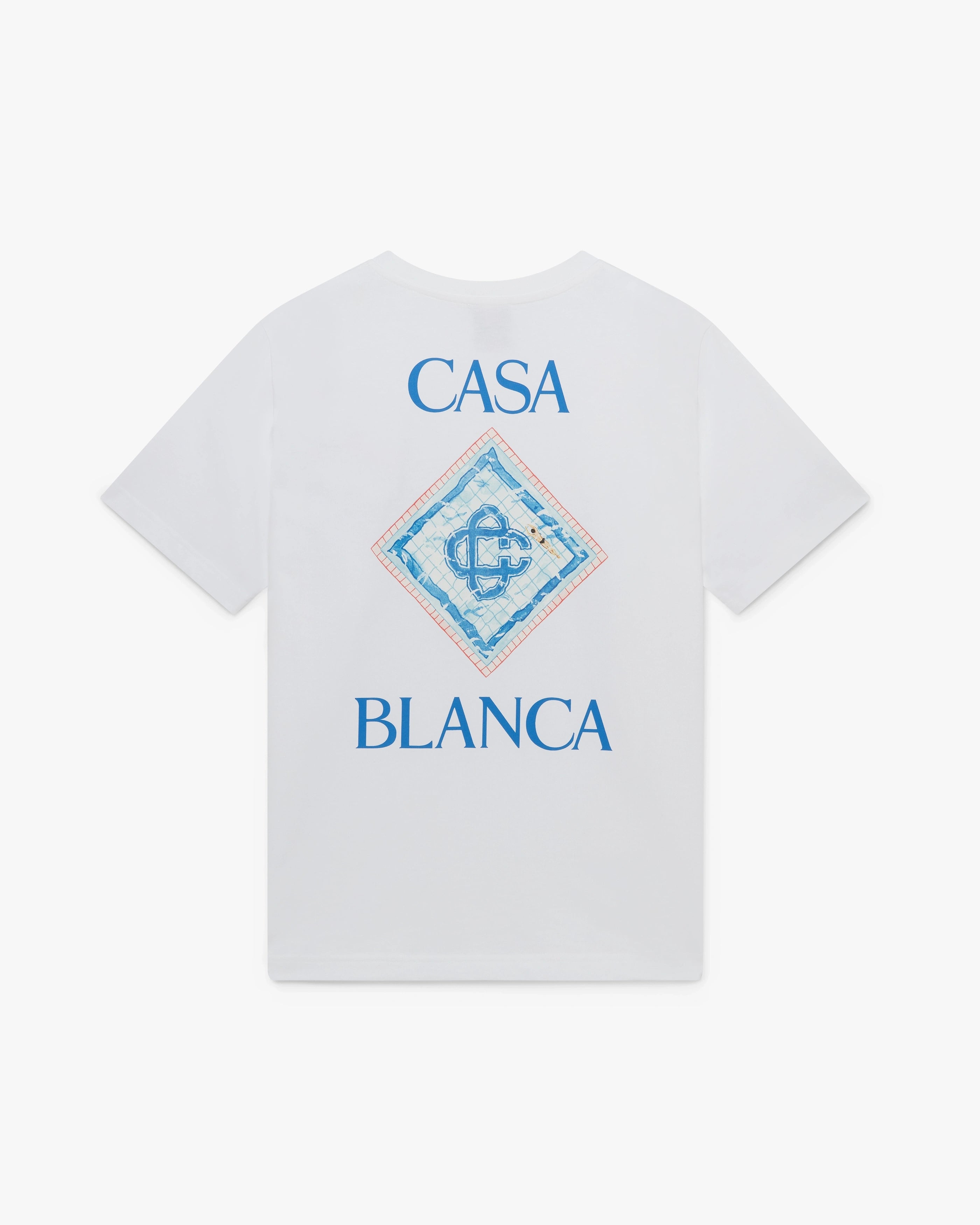 Casablanca Pool t-shirt manica corta bianca cotone bio