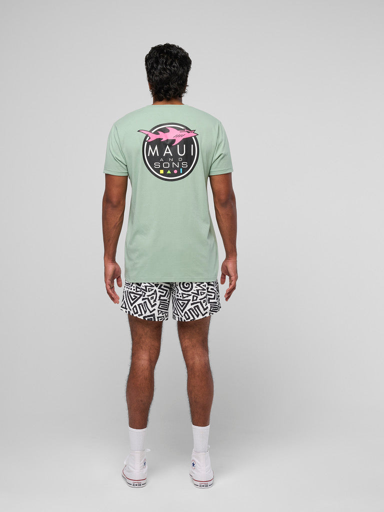 Maui and Sons Shark Logo t-shirt cotone nera