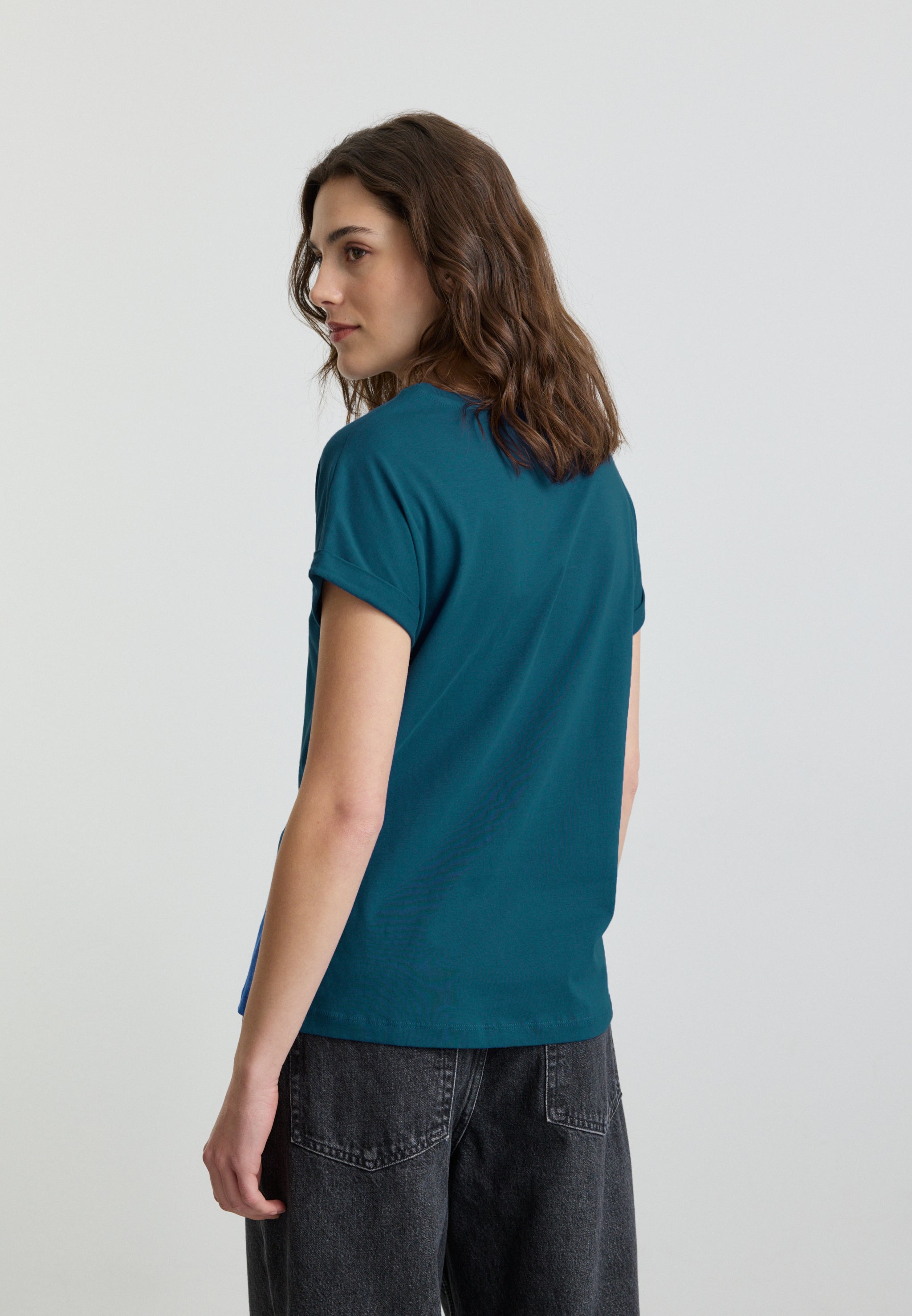 Recolution Cayenne t-shirt cotone bio verde teal