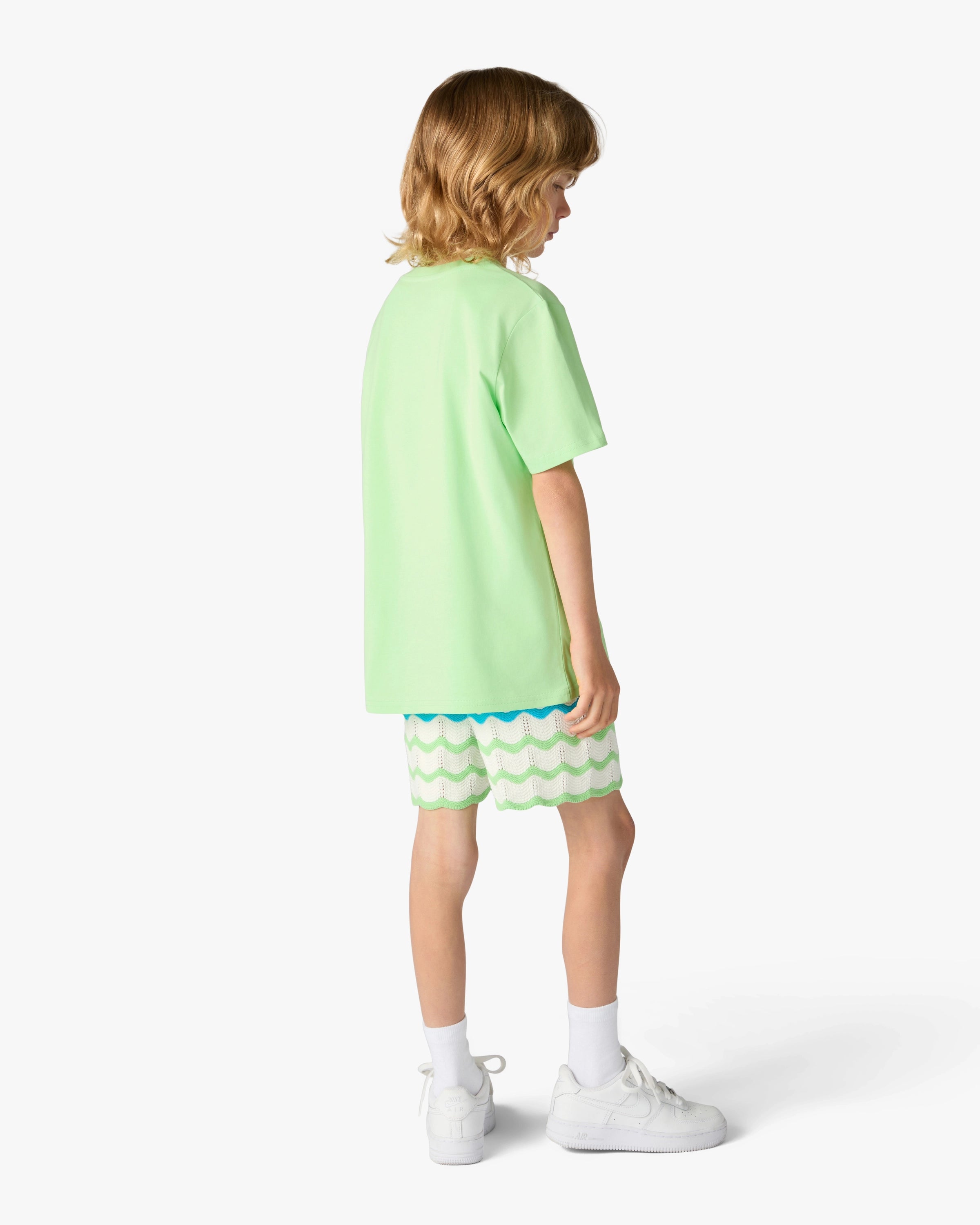 Casablanca Oranges t-shirt bambino verde cotone
