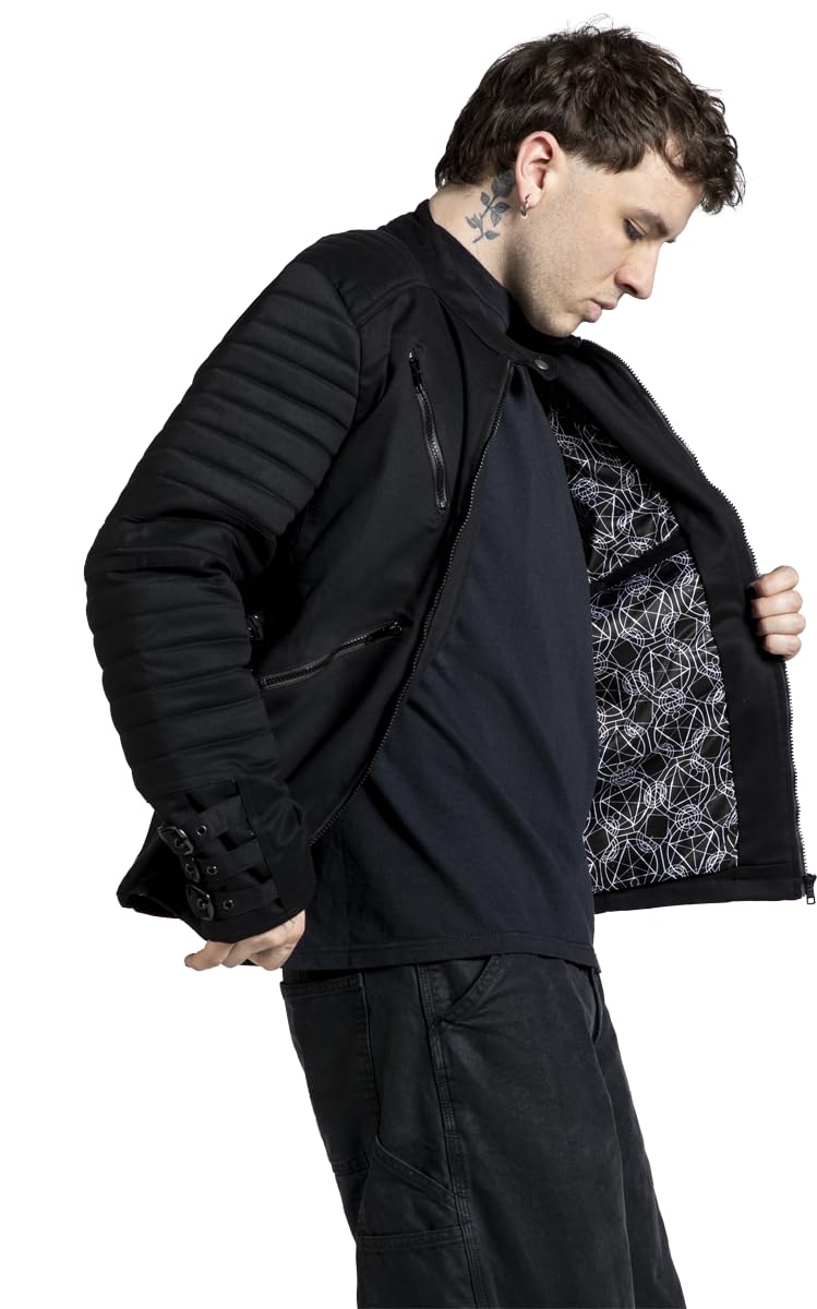 Gothicana by EMP cappotto intermedio nero taglia L imbottito