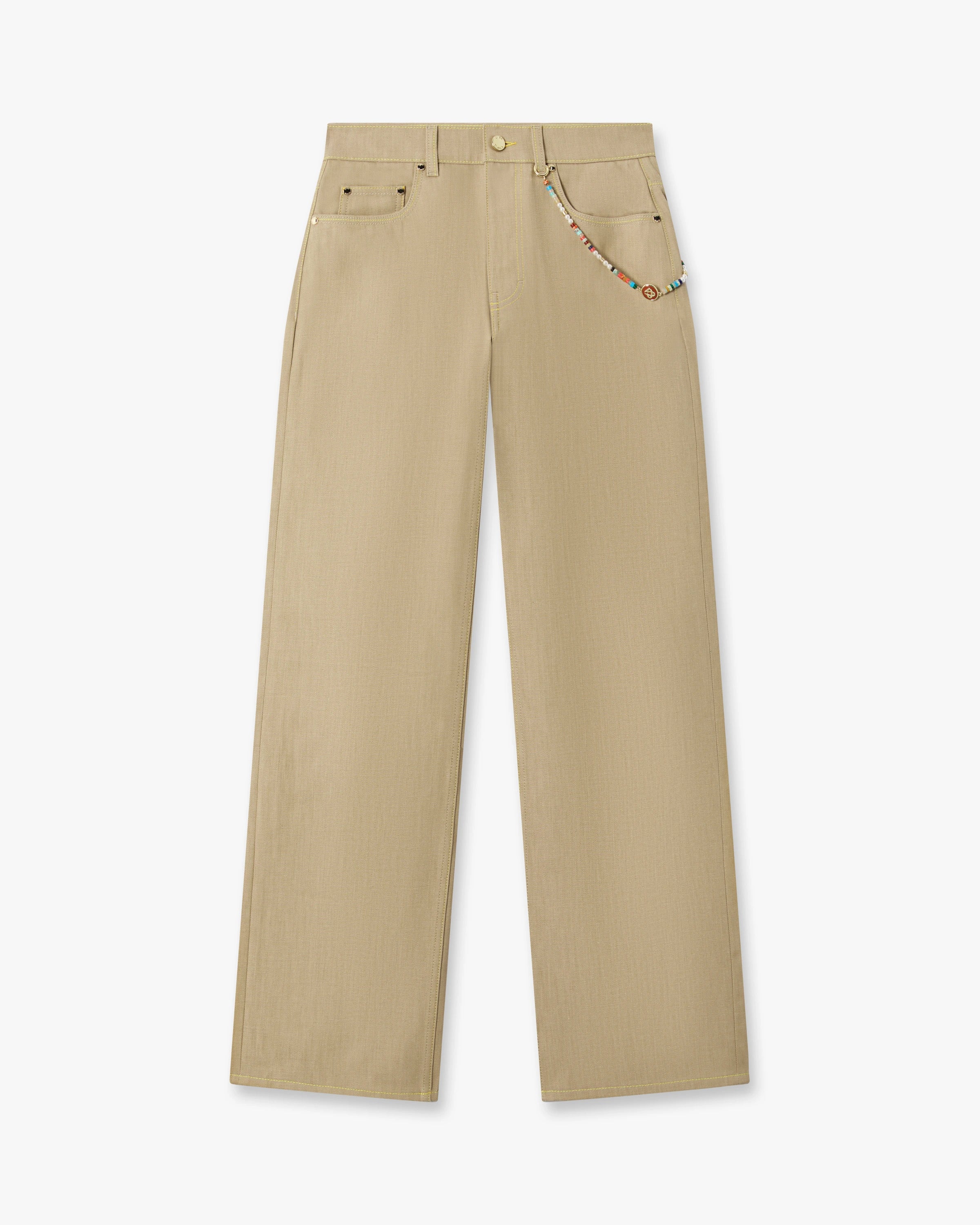 Casablanca Desert Canvas Jeans Donna Beige Cotone