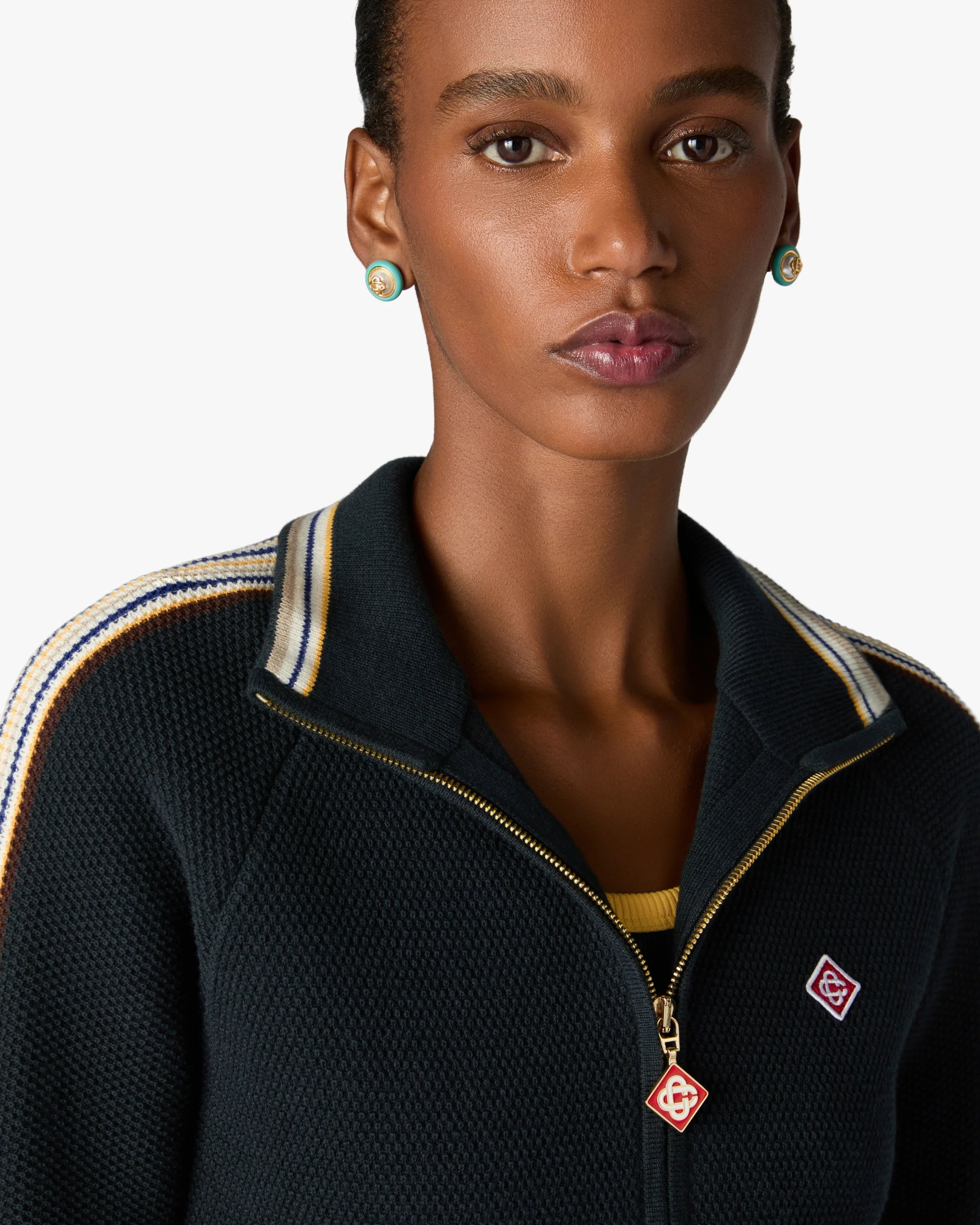 Casablanca Café Culture giacca tuta blu navy lana relaxed