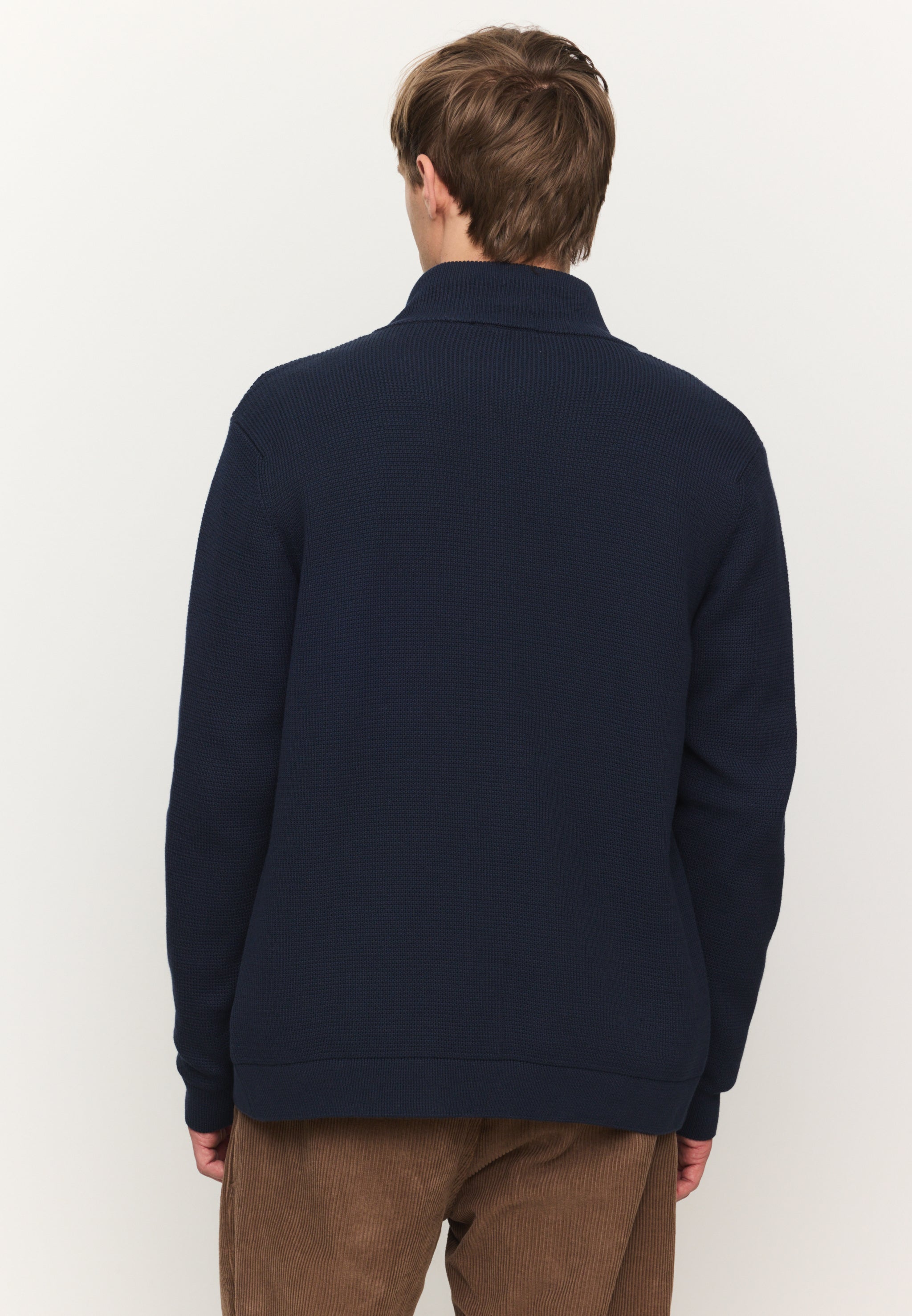 Recolution Tarragon cardigan uomo blu cotone bio