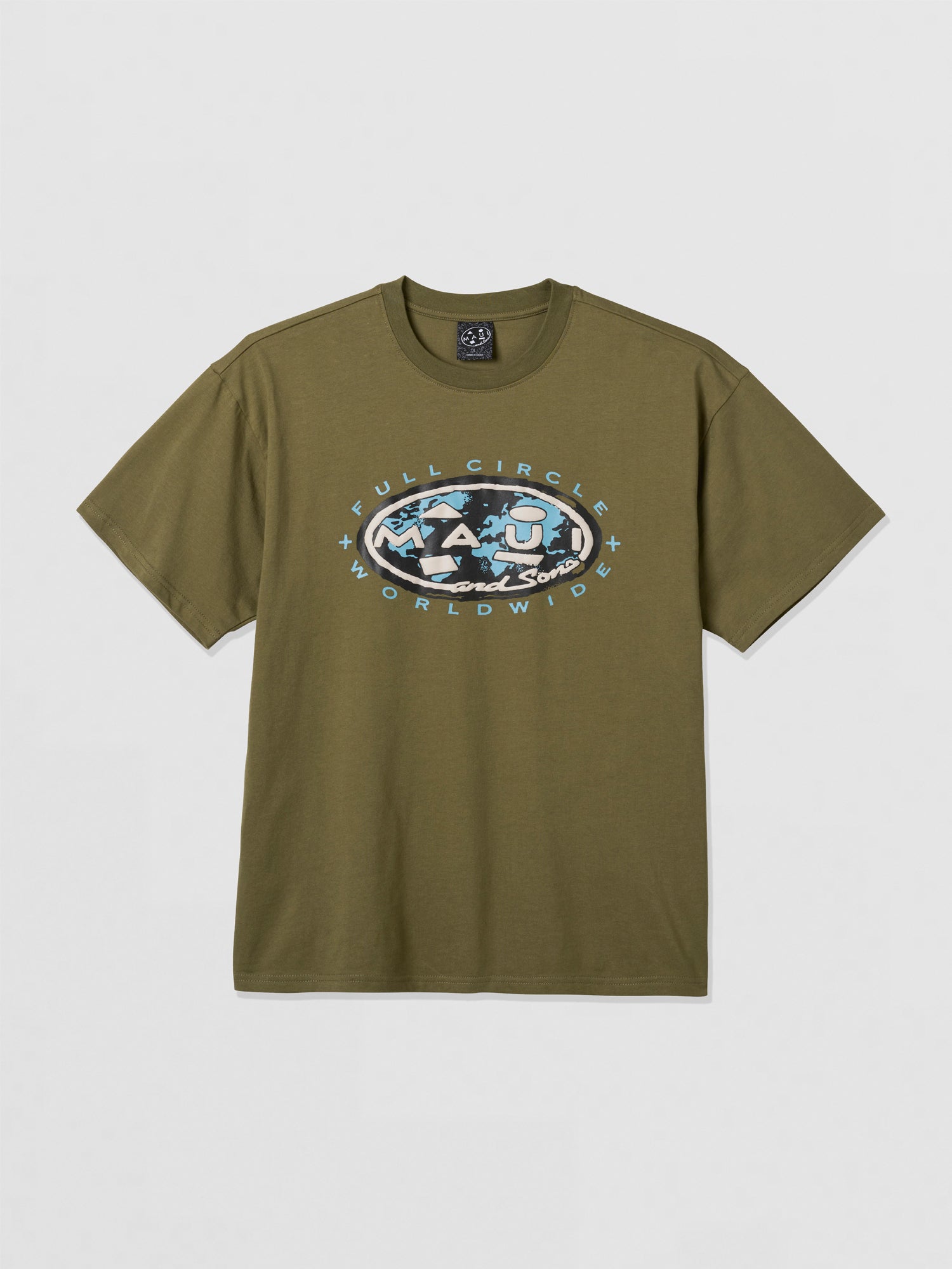 Maui and Sons Full Circle t-shirt boxy marrone puff