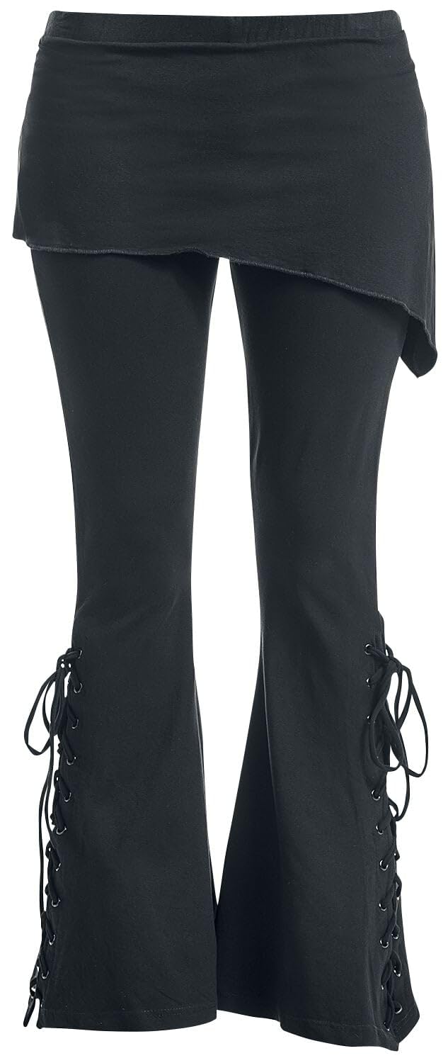 Gothicana by EMP Leggings Neri Bootcut Gonna Pantaloni M Gotici