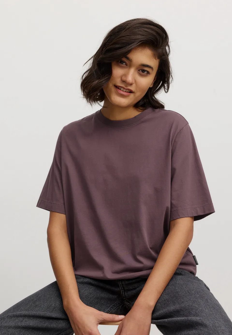 Recolution Azolla t-shirt cotone bio viola scuro