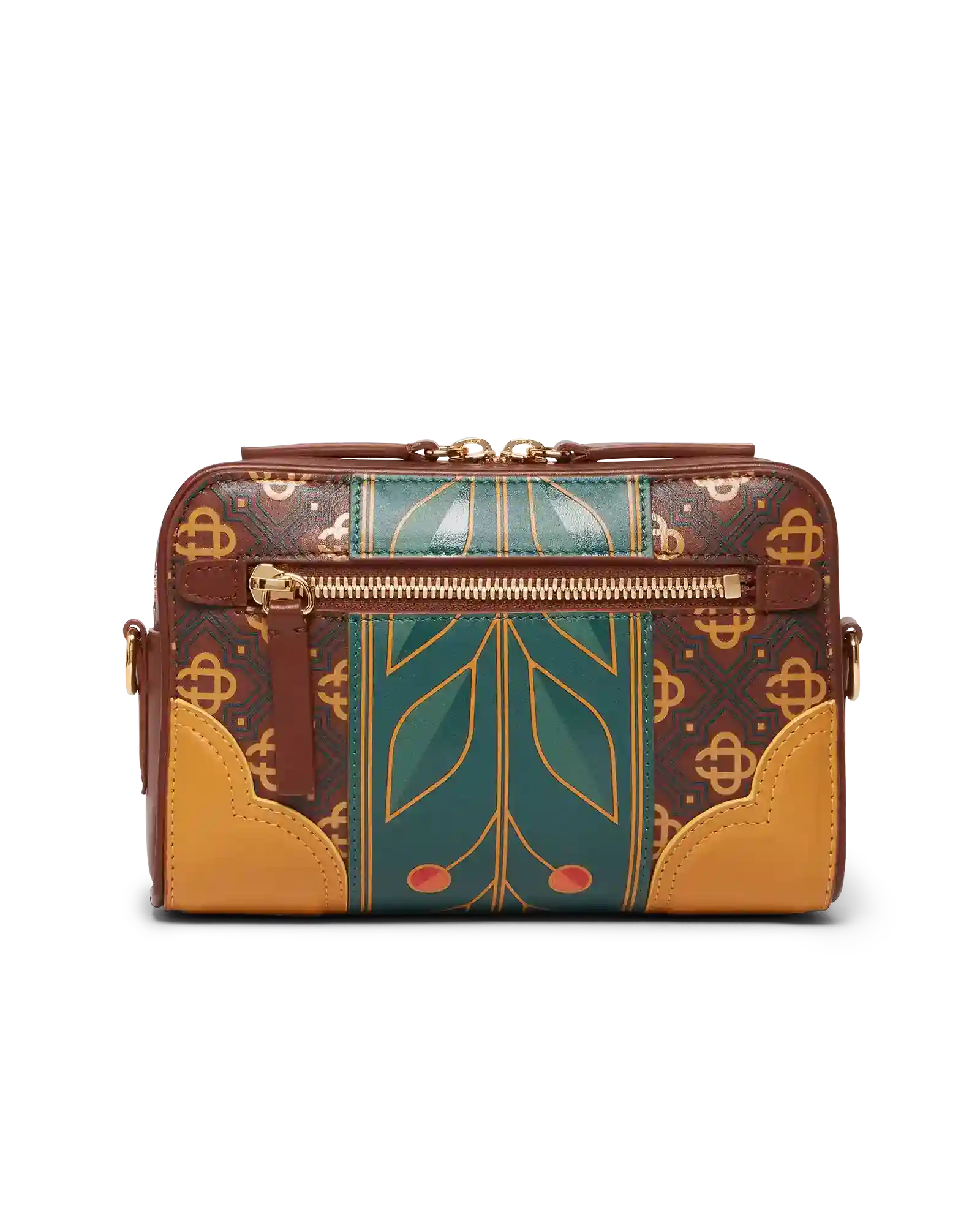 Casablanca Monogram borsa tracolla marrone pelle