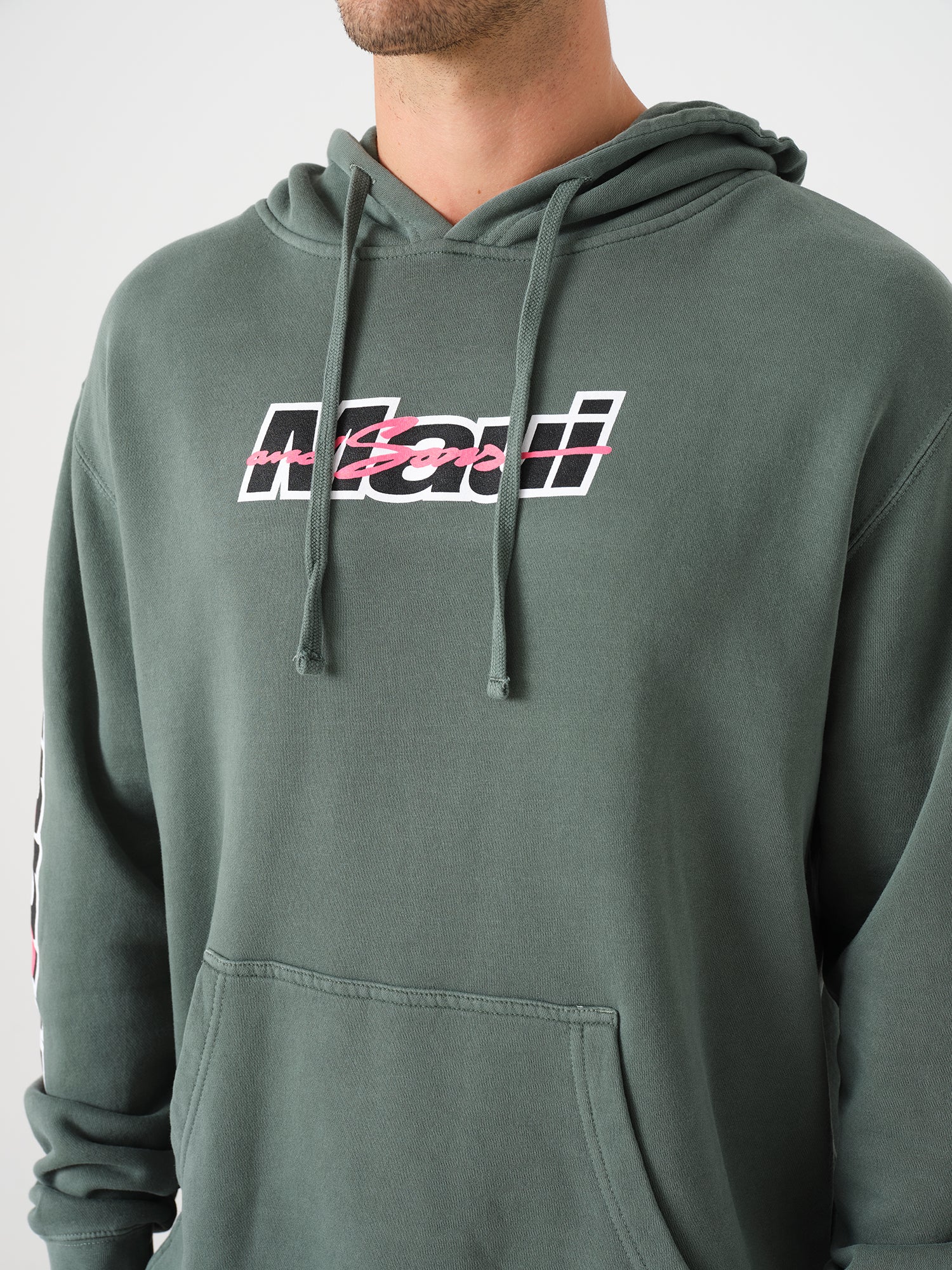 Maui and Sons Speed felpa cappuccio alpine green pile