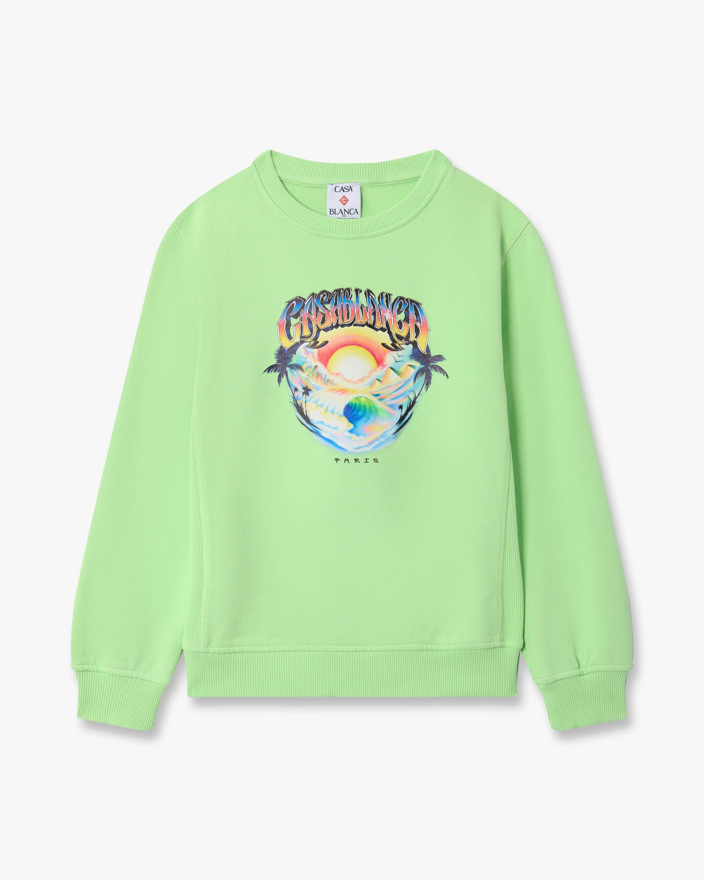 Casablanca Airspray Felpa verde 7-8 anni in cotone organico