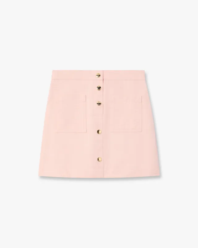 Casablanca Monogram gonna rosa bambina cotone