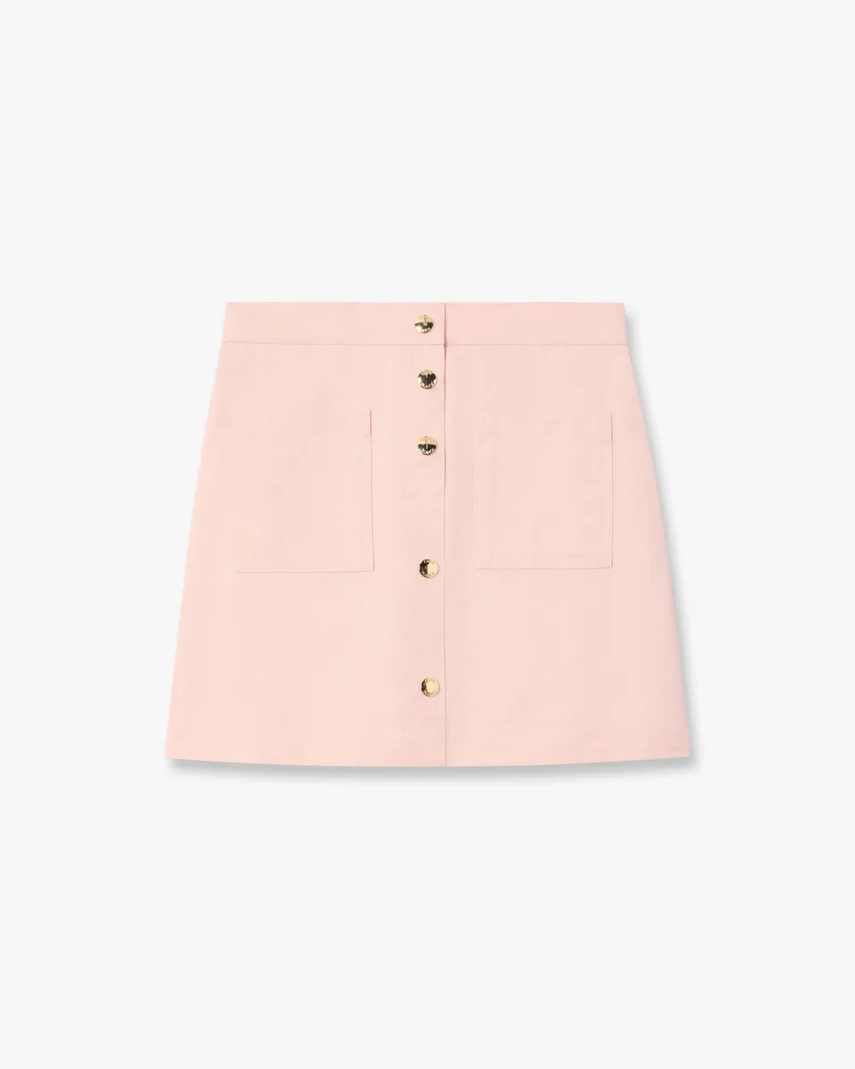 Casablanca Monogram gonna rosa bambina cotone