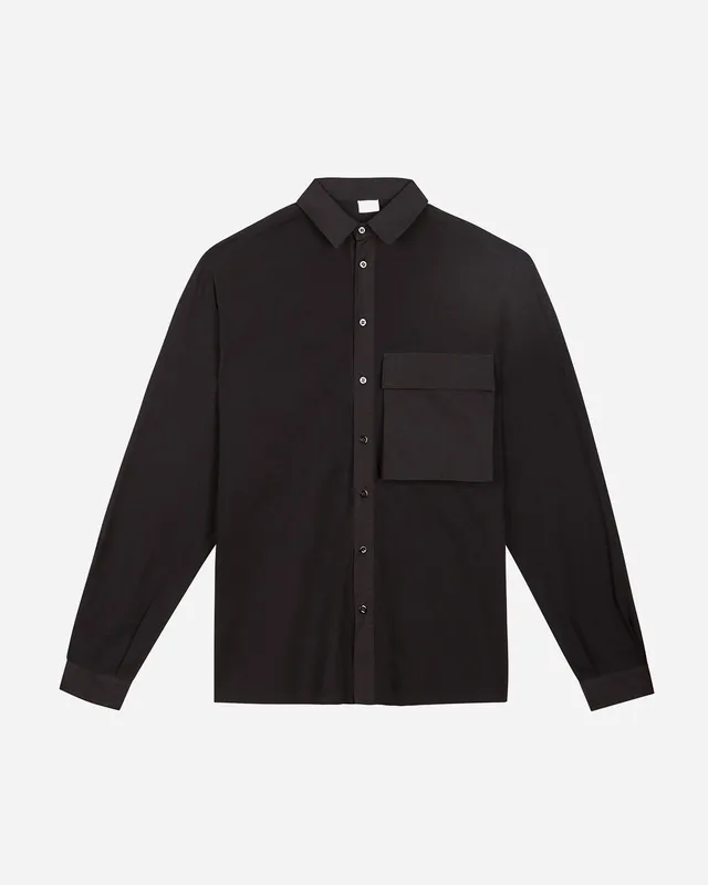 Noskra Soft camicia nera manica lunga cotone