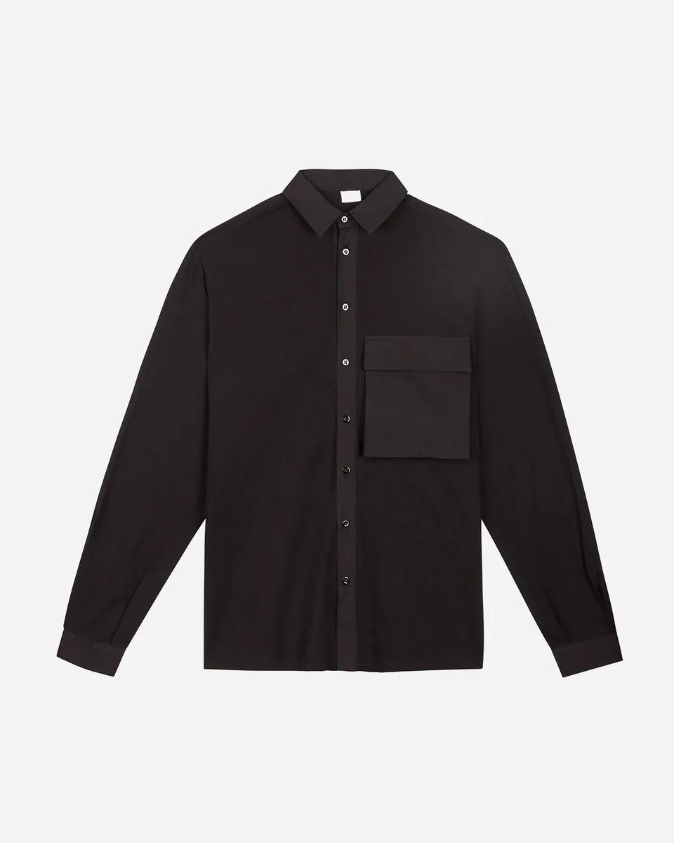 Noskra Soft camicia nera manica lunga cotone