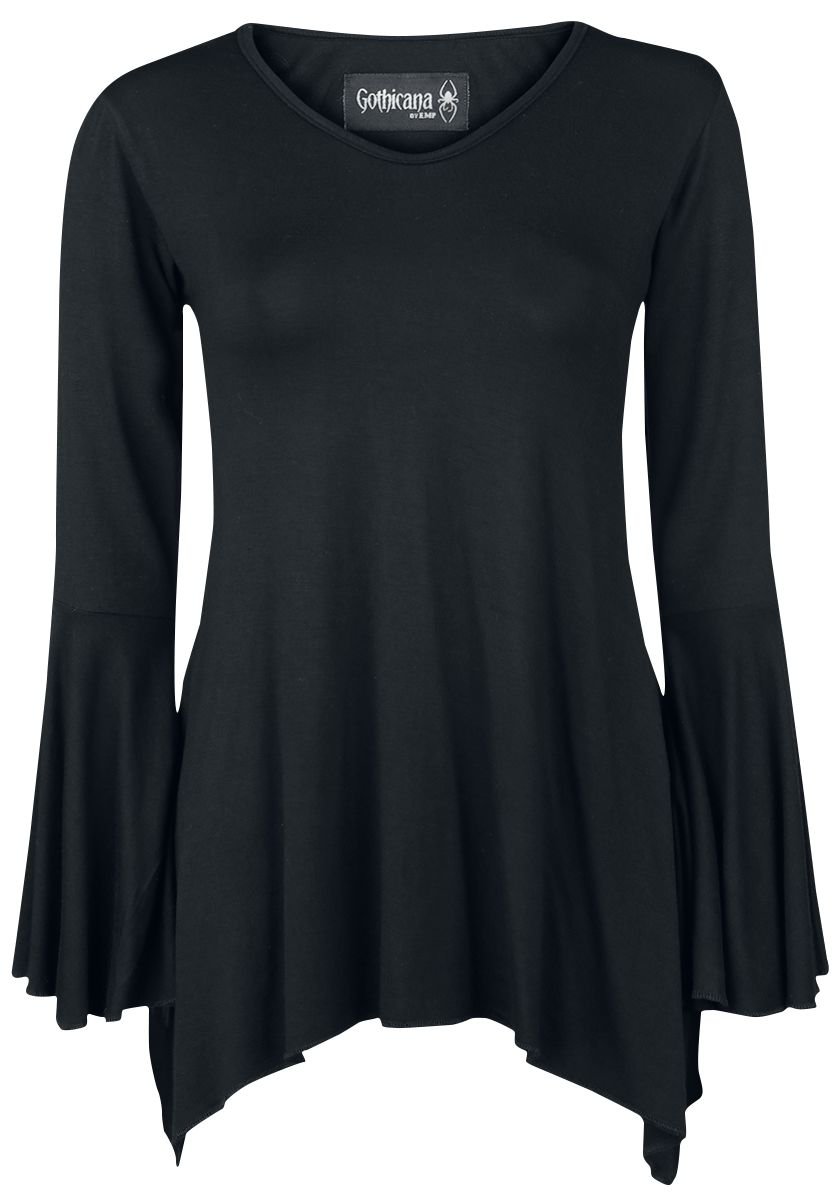 Gothicana by EMP maglia nera maniche svasate L
