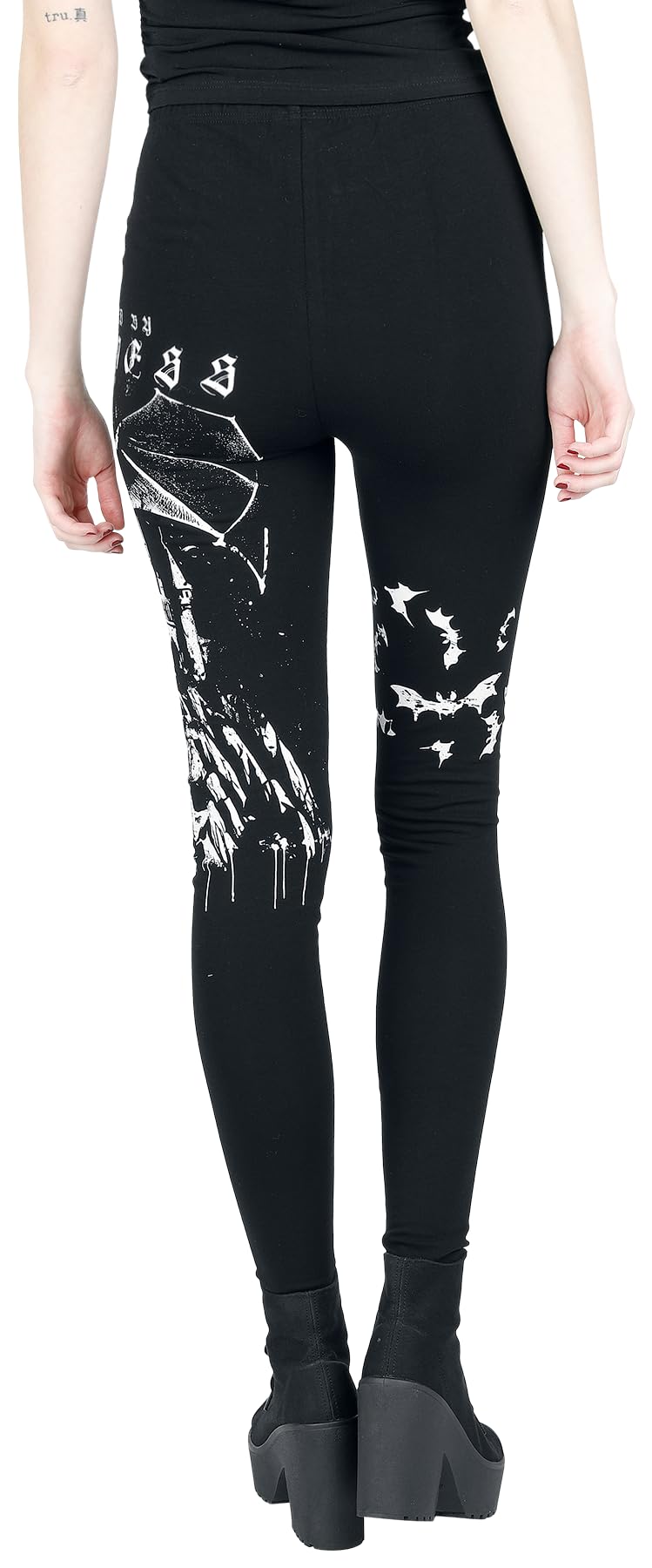 Gothicana by EMP leggings nere stampa pipistrelli