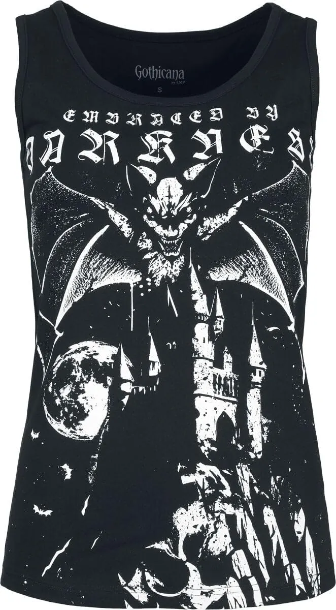 Gothicana by EMP top nero taglia XXL pipistrello
